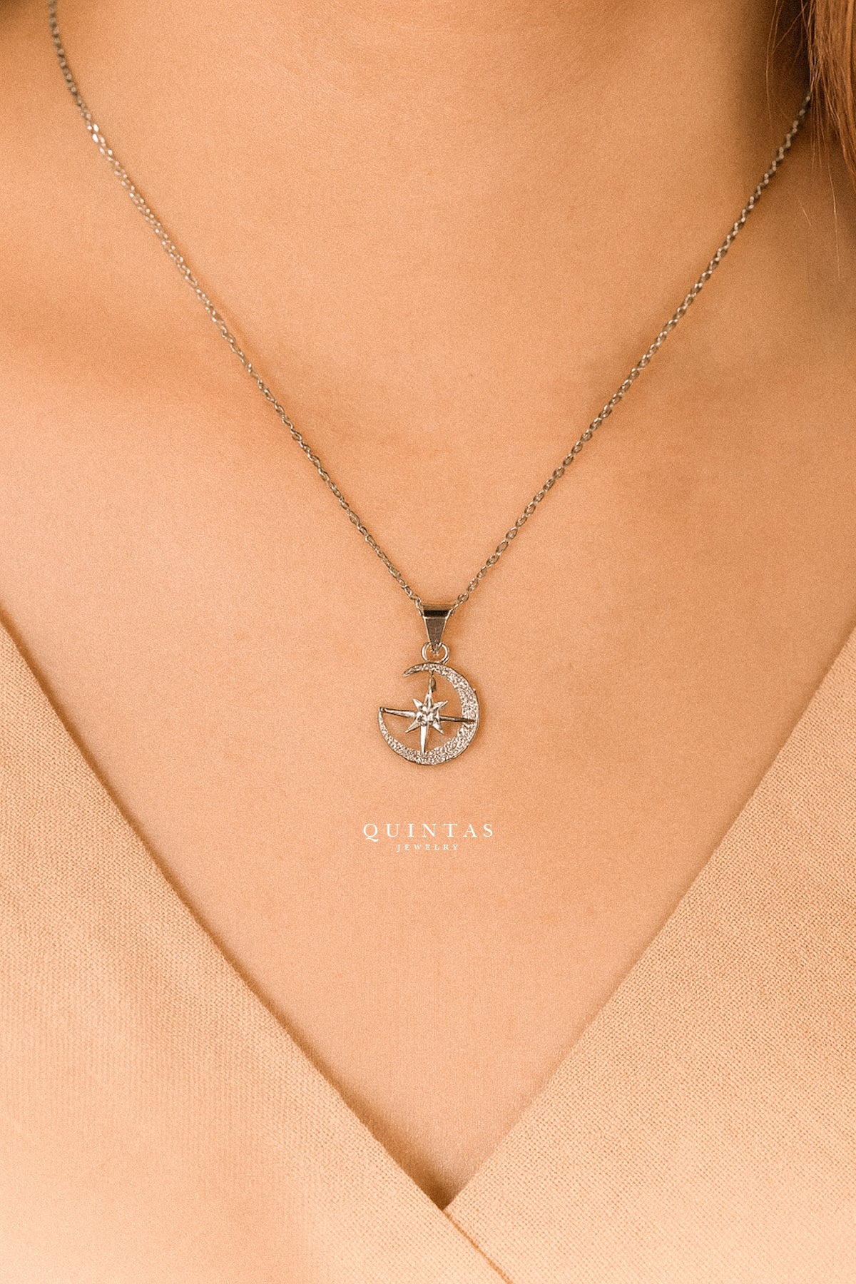 Moonlight Star Silver Necklace