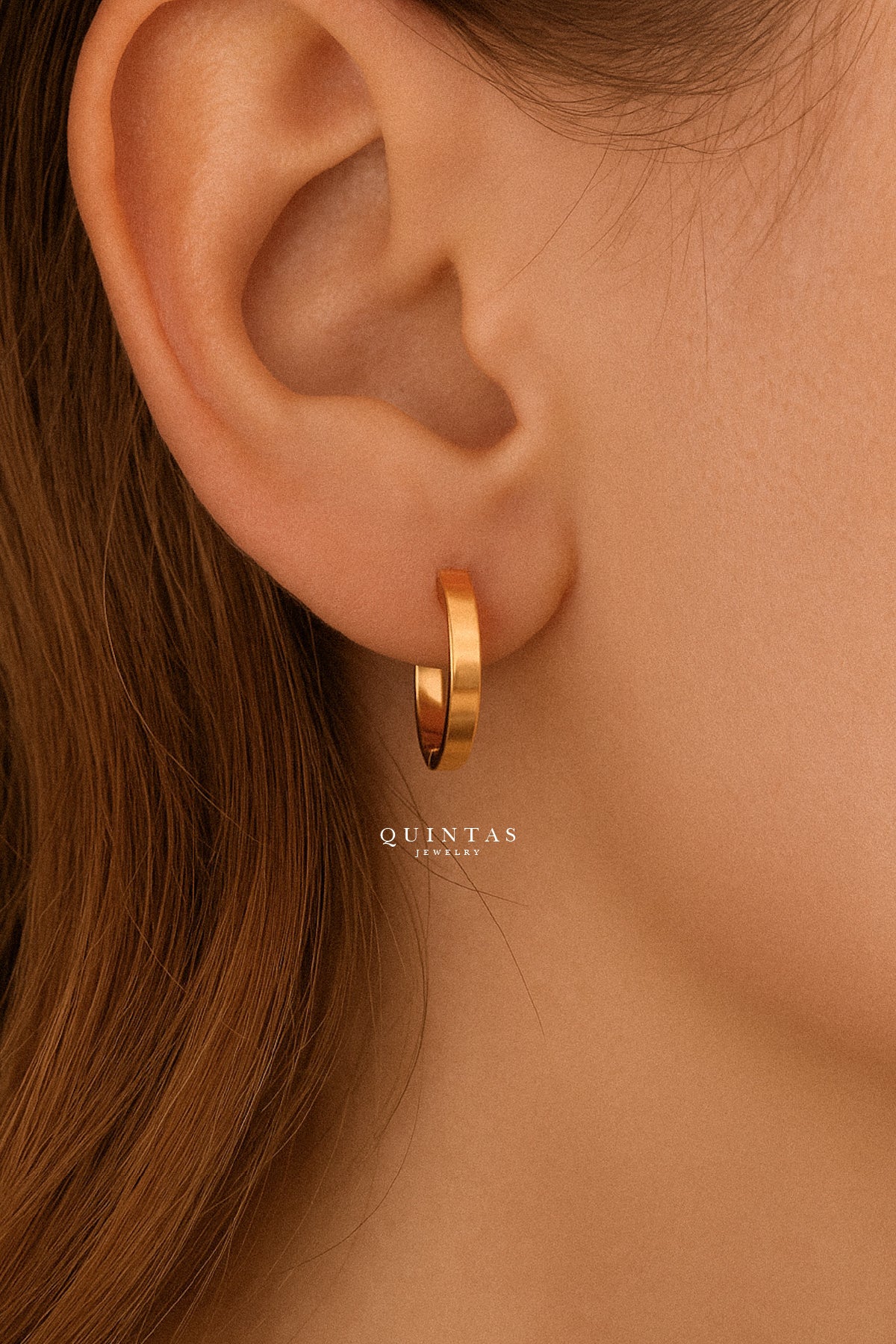 Arabella Golden Hoop Earrings