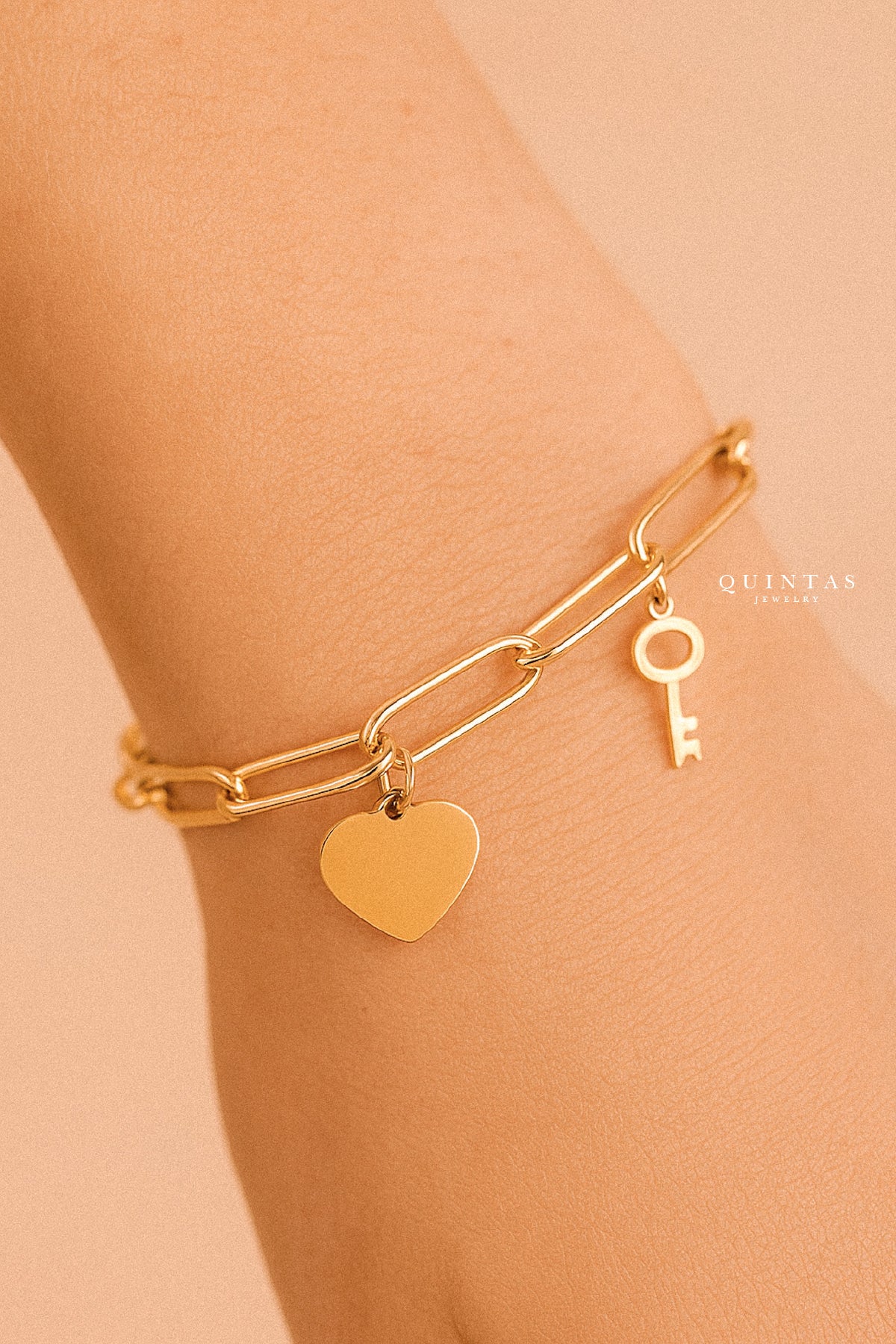 Key to My Heart Paperclip Bracelet