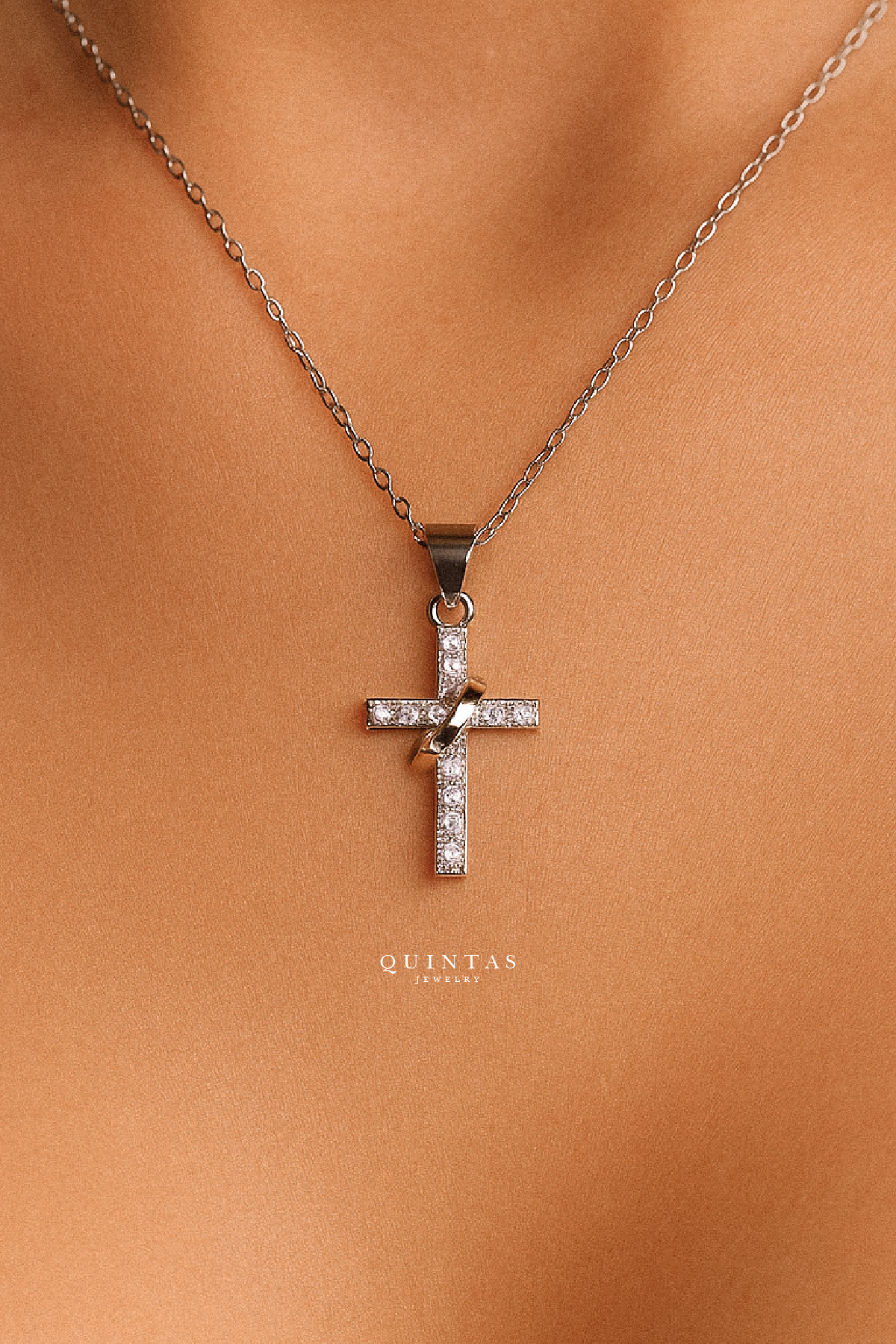 Infinity Cross Silver Necklace