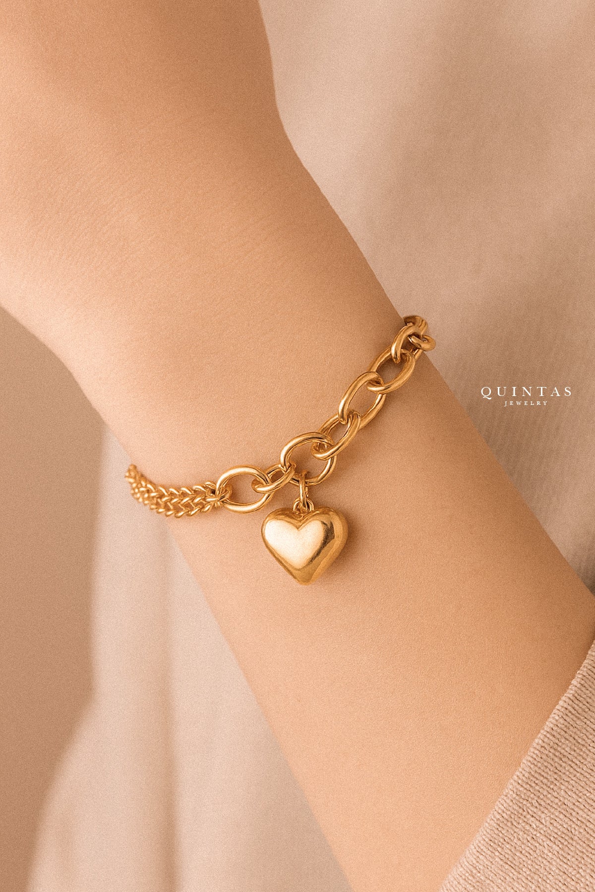 Eva Heart Chain Bracelet