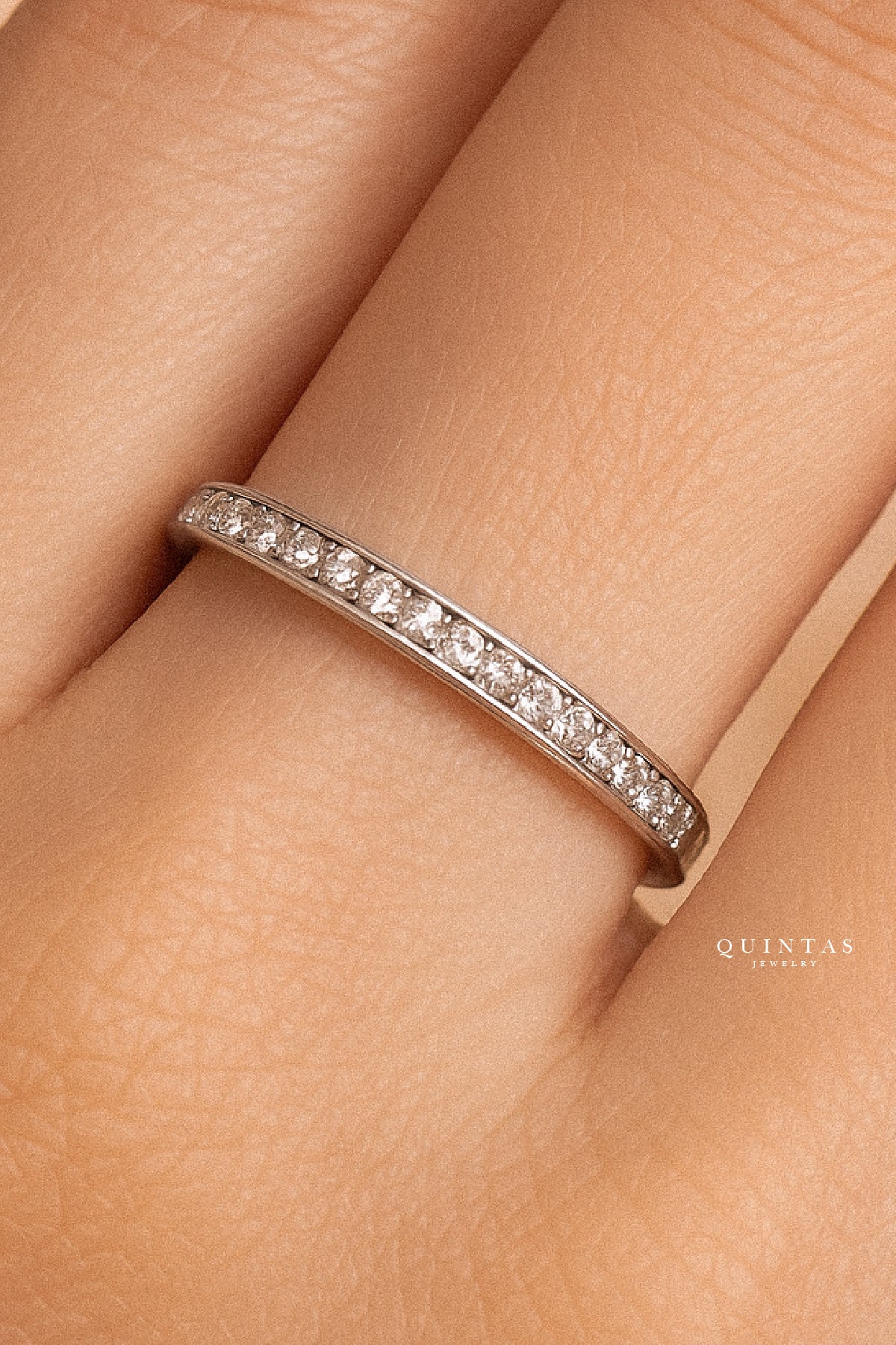 White Diamond Silver Ring