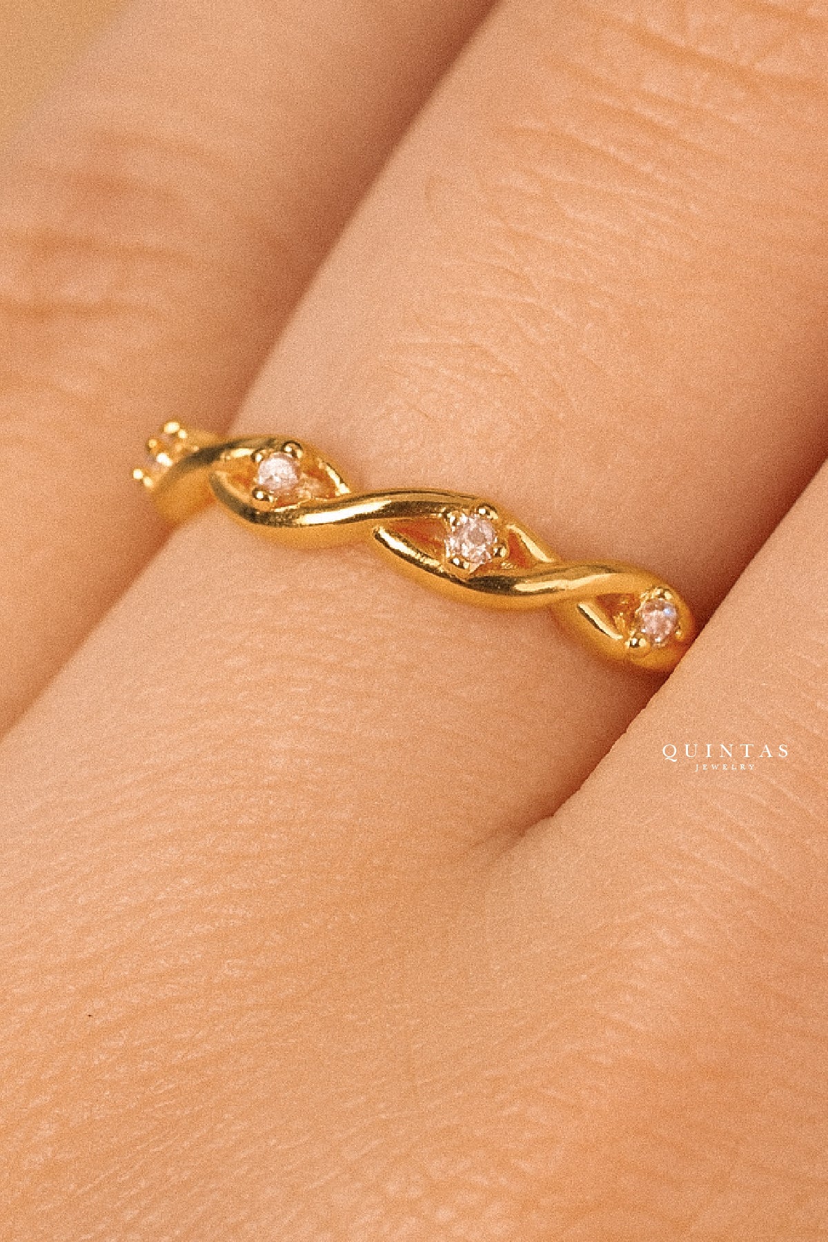 Elise Twisted Vine Ring (Adjustable)