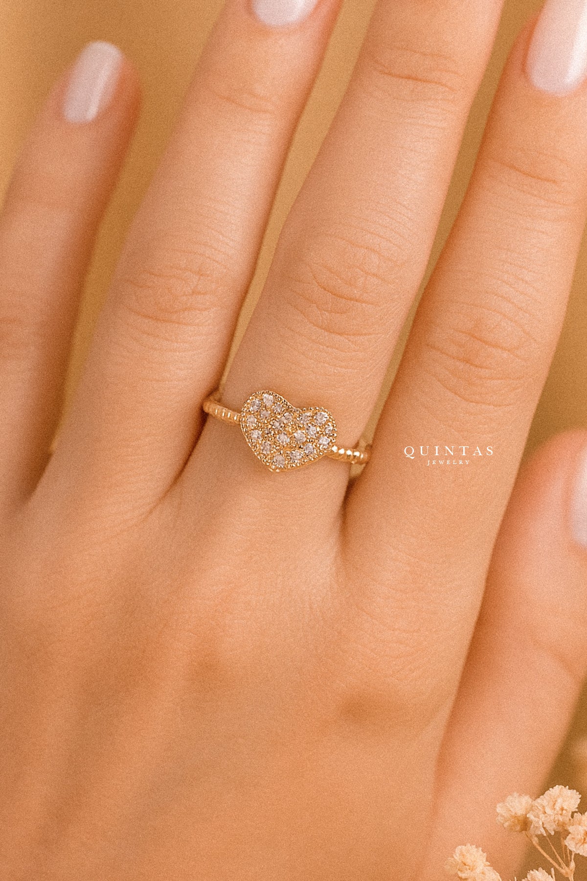 Luisa Heart Ring (Adjustable)