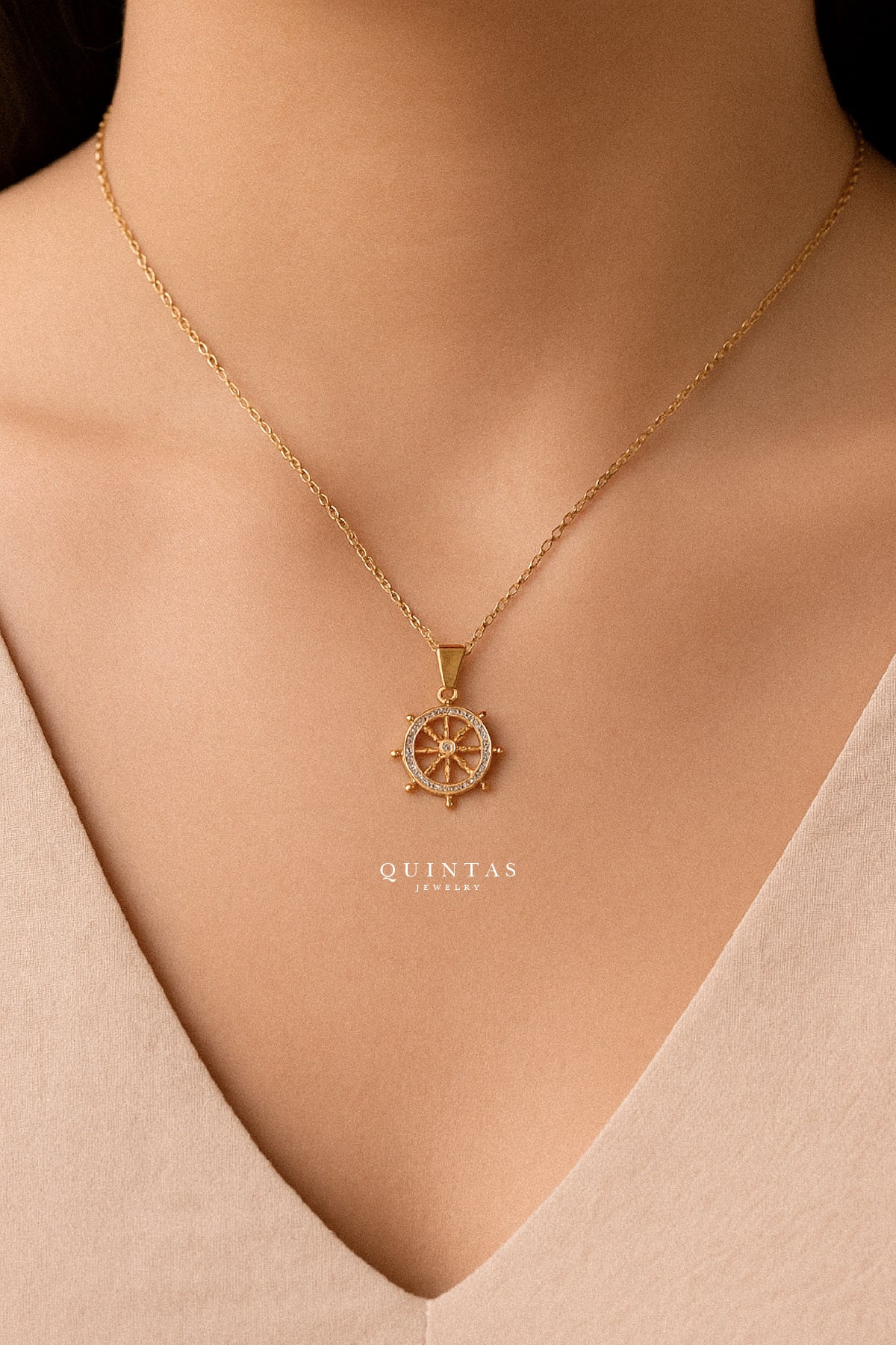 Ship's Wheel Necklace