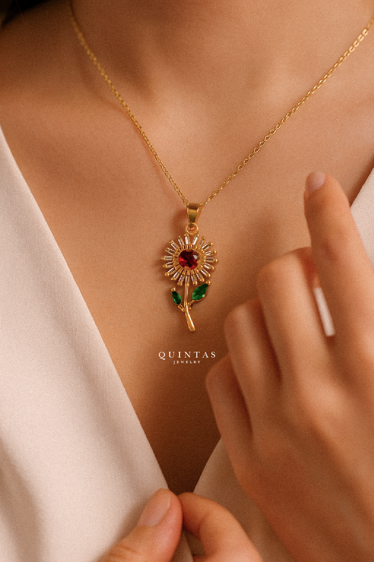 Rosalia Flower Diamond Necklace