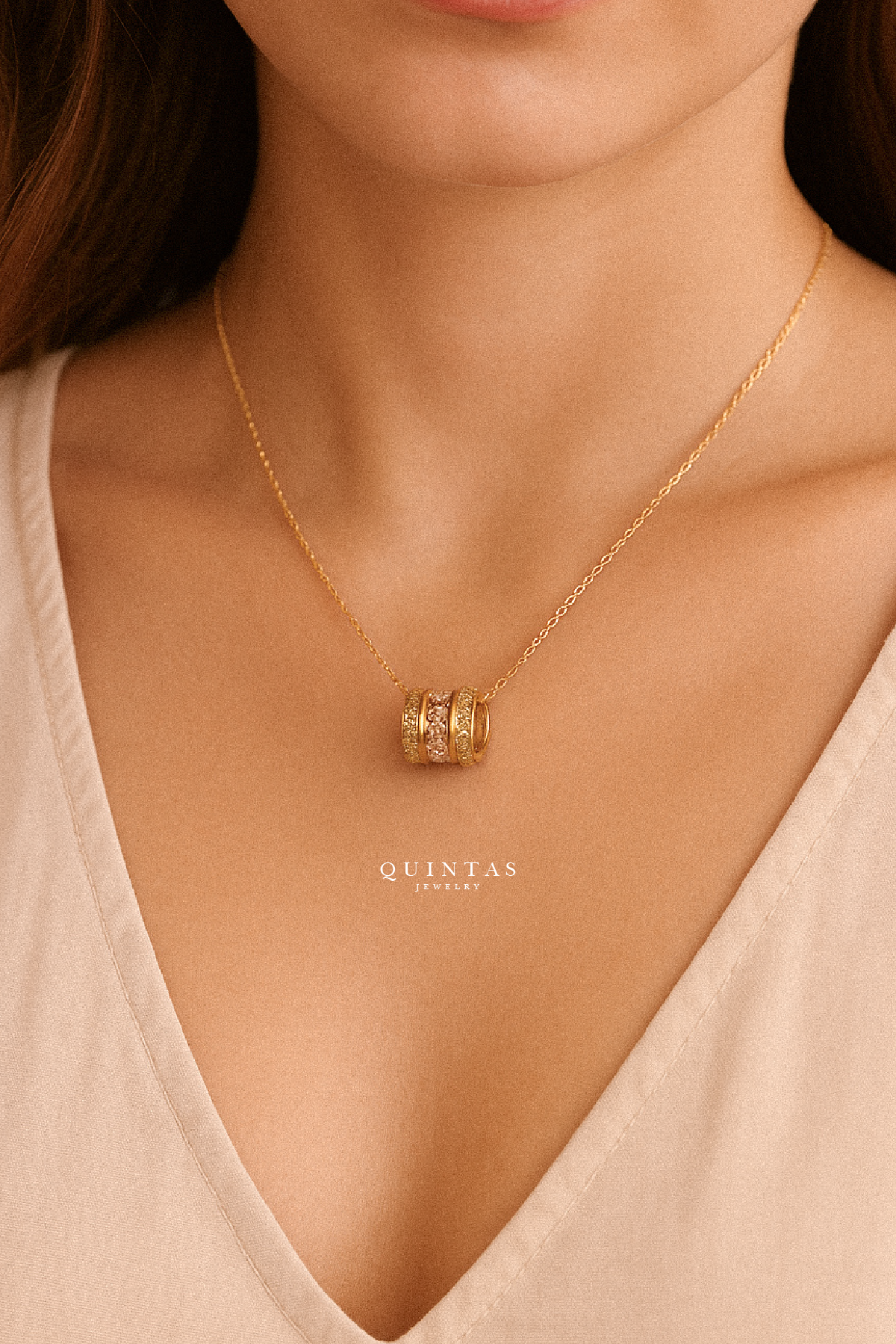 Aeris Barrel Necklace