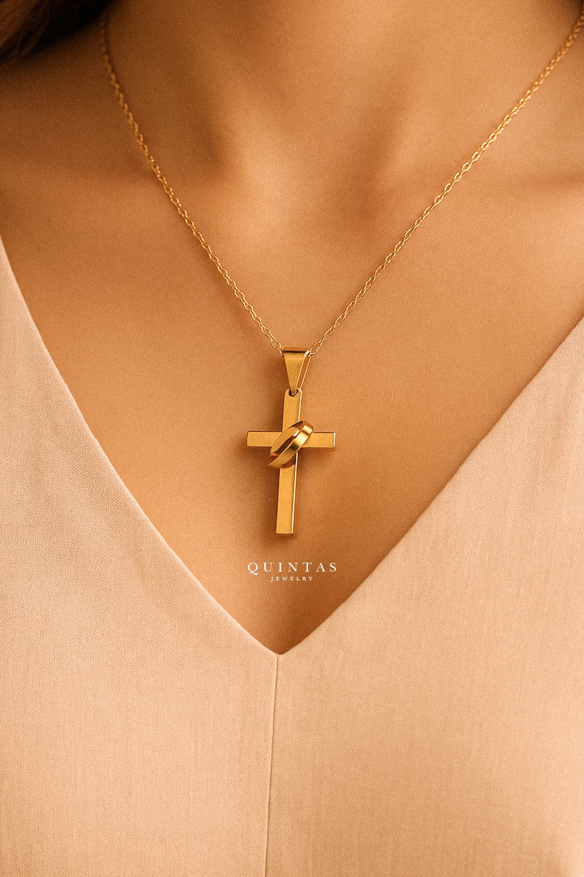 Eternity Cross Necklace