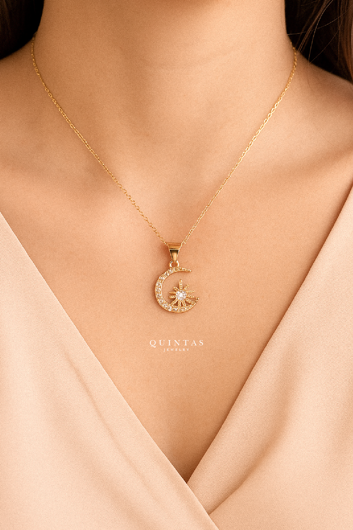 Aurelia Moon And Star Necklace