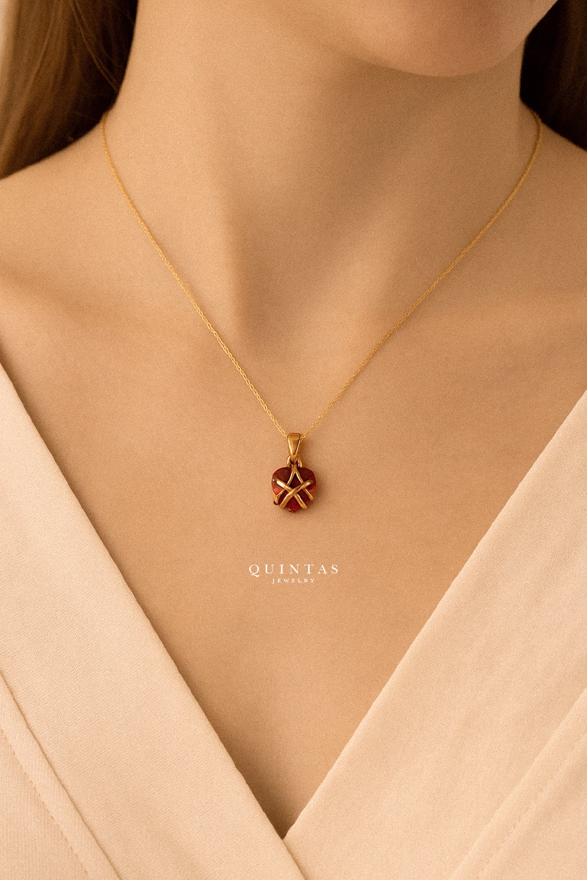 Royal Diamond Heart Necklace