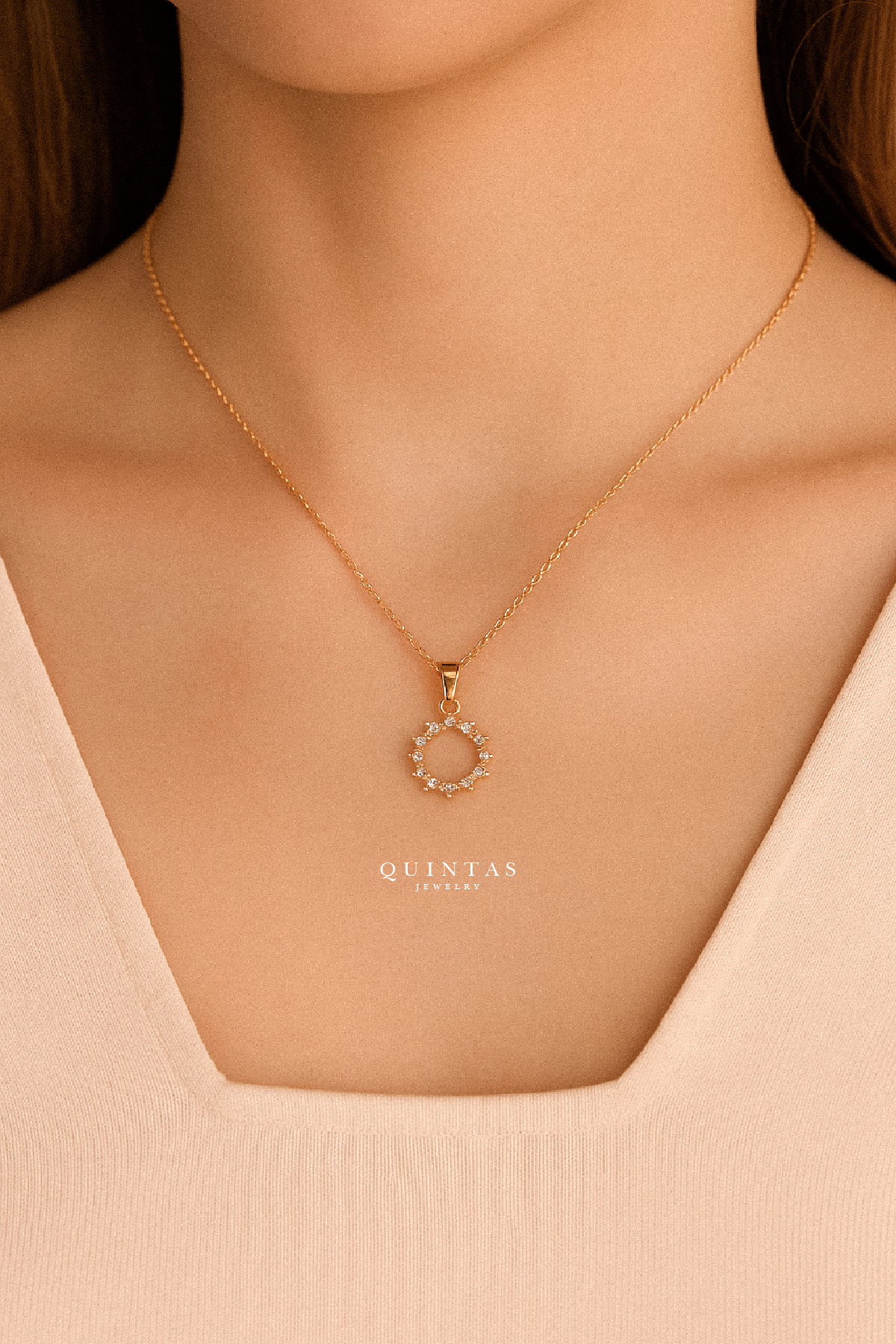 Cordelia Diamond Circle Necklace