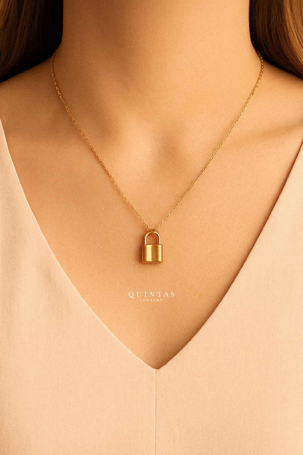 Golden Lock Necklace