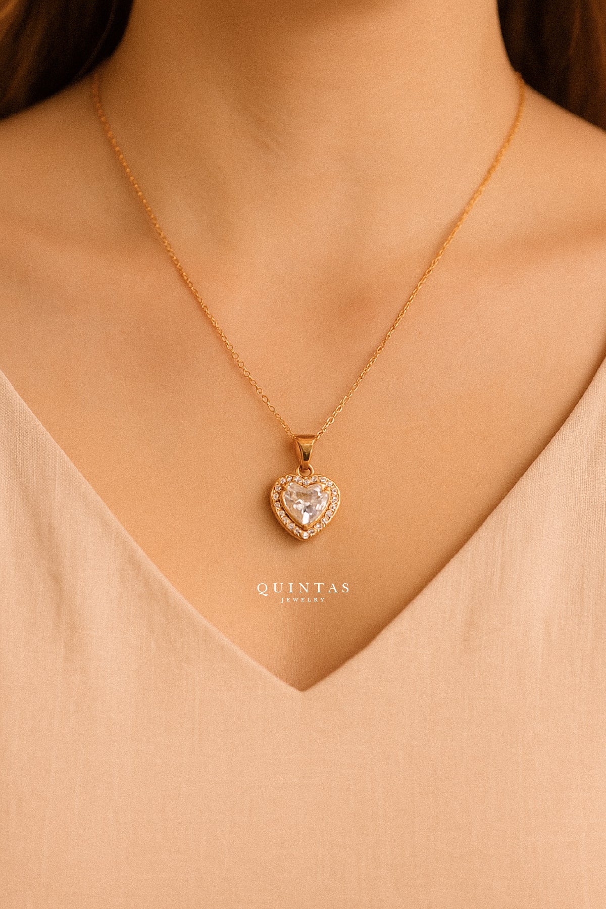 Blythe Diamond Heart Necklace