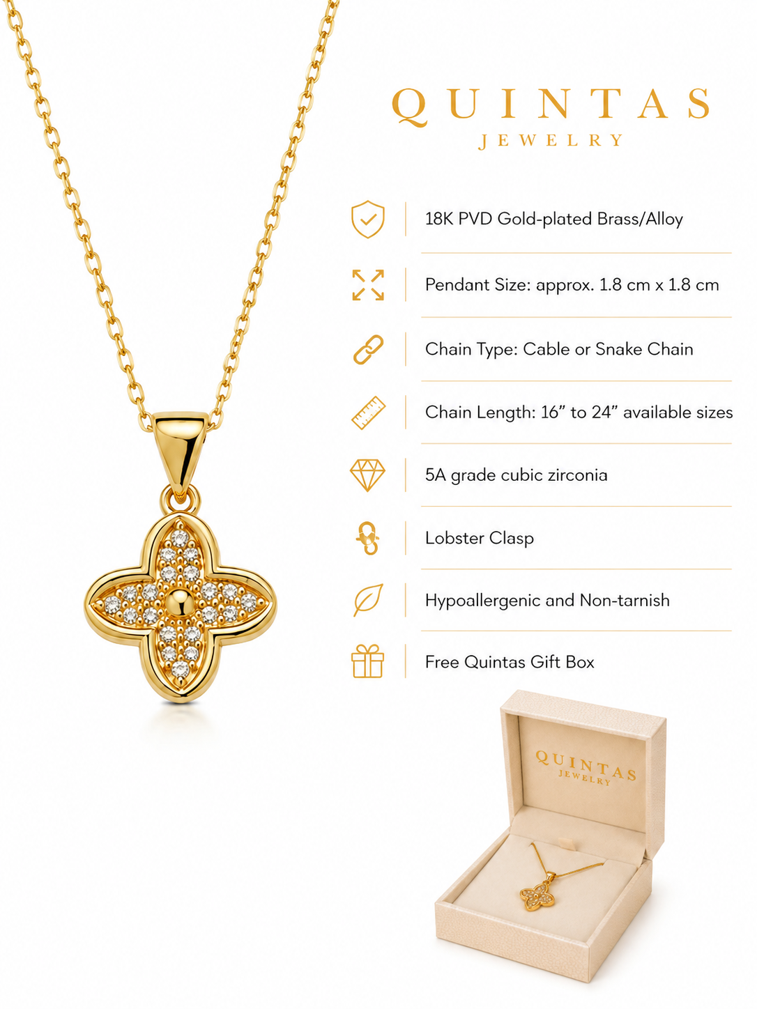 Amelie Clover Necklace