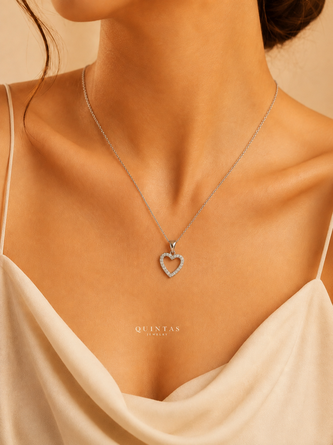 Arielle Silver Heart Necklace
