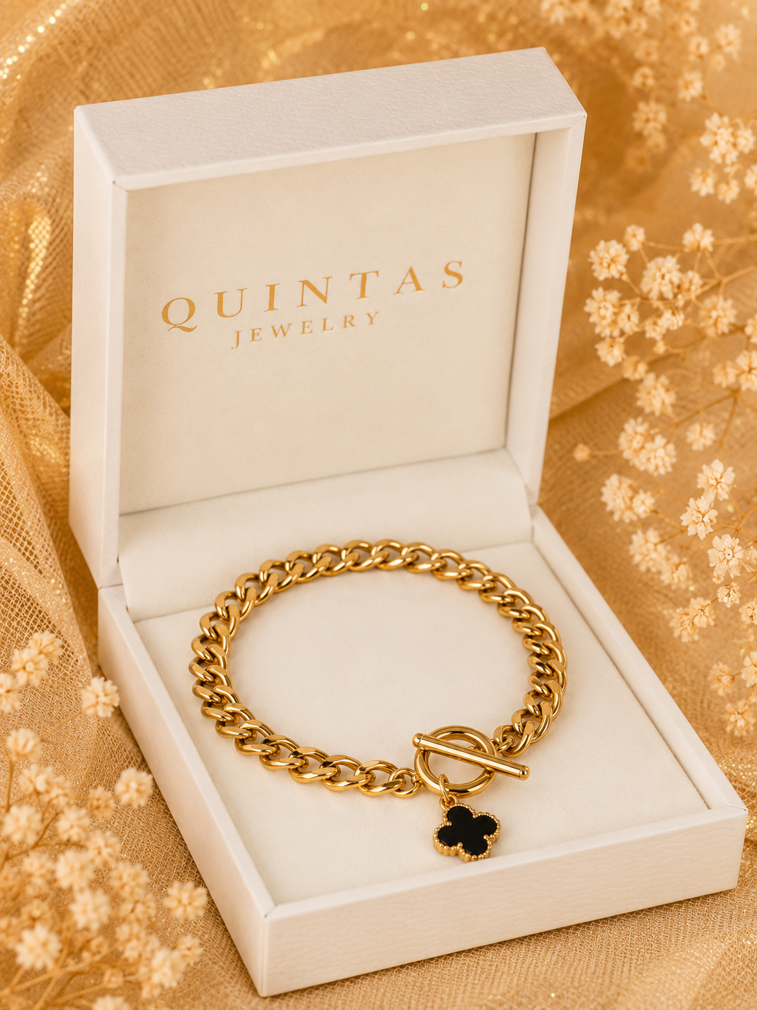 Black Clover Toggle Bracelet