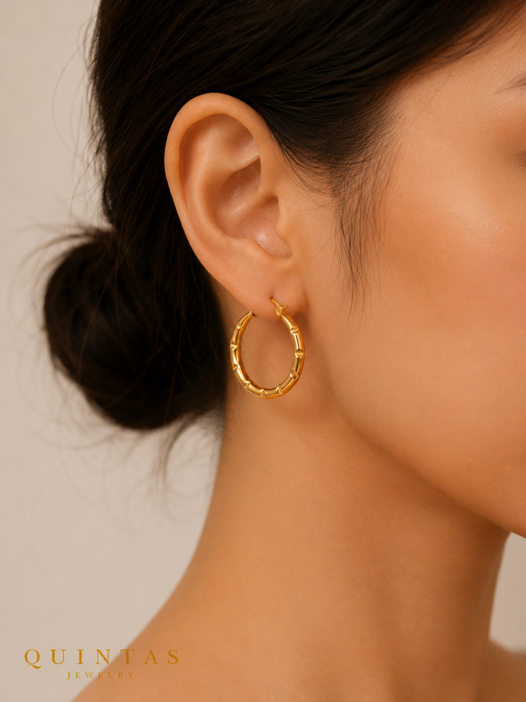 Bamboo Hoop Earrings