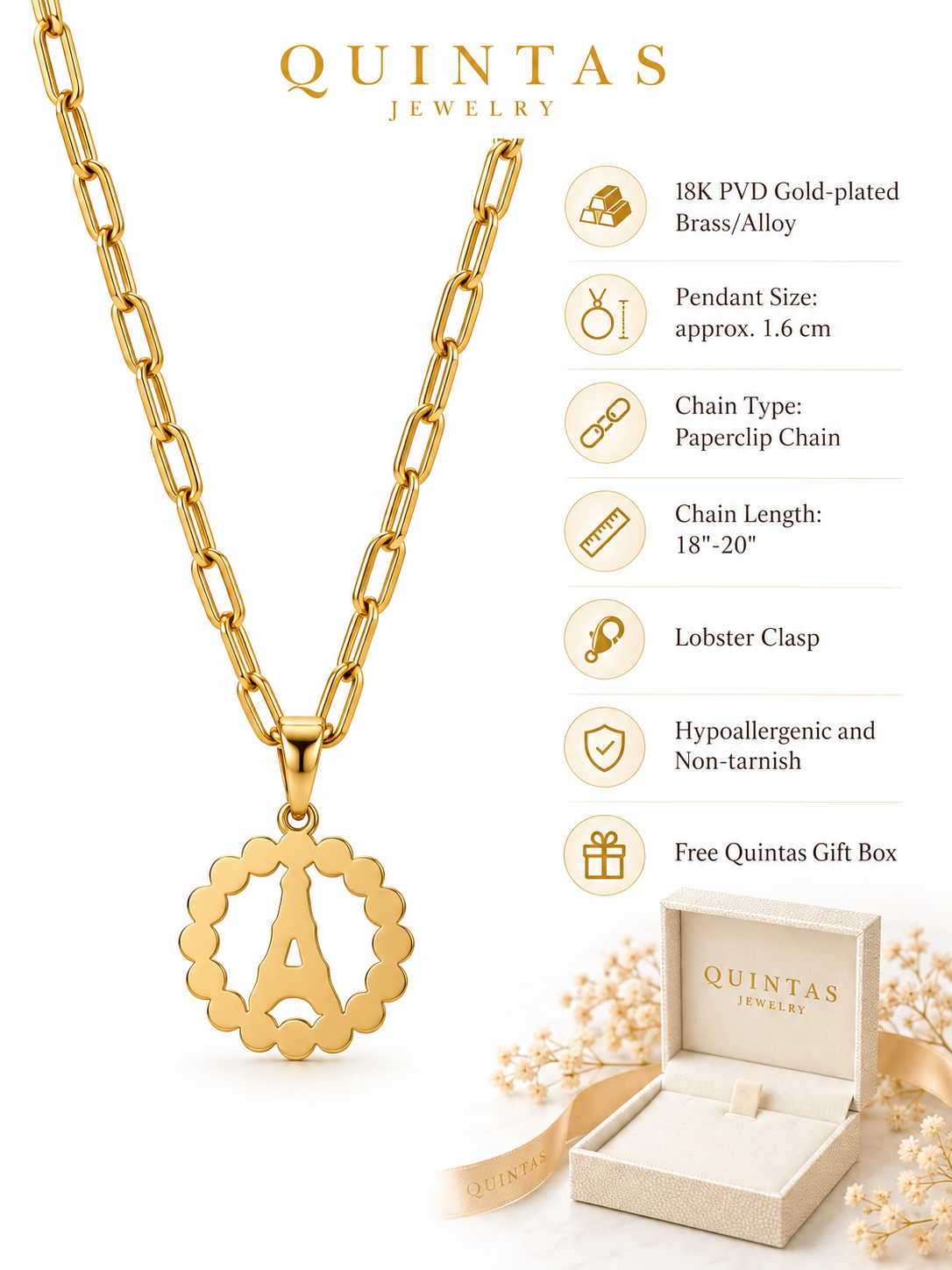 Parisian Daydream Paperclip Necklace