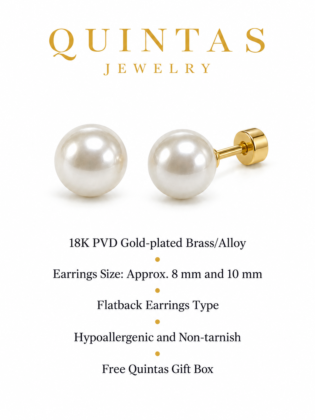 Grace Pearl Stud Earrings