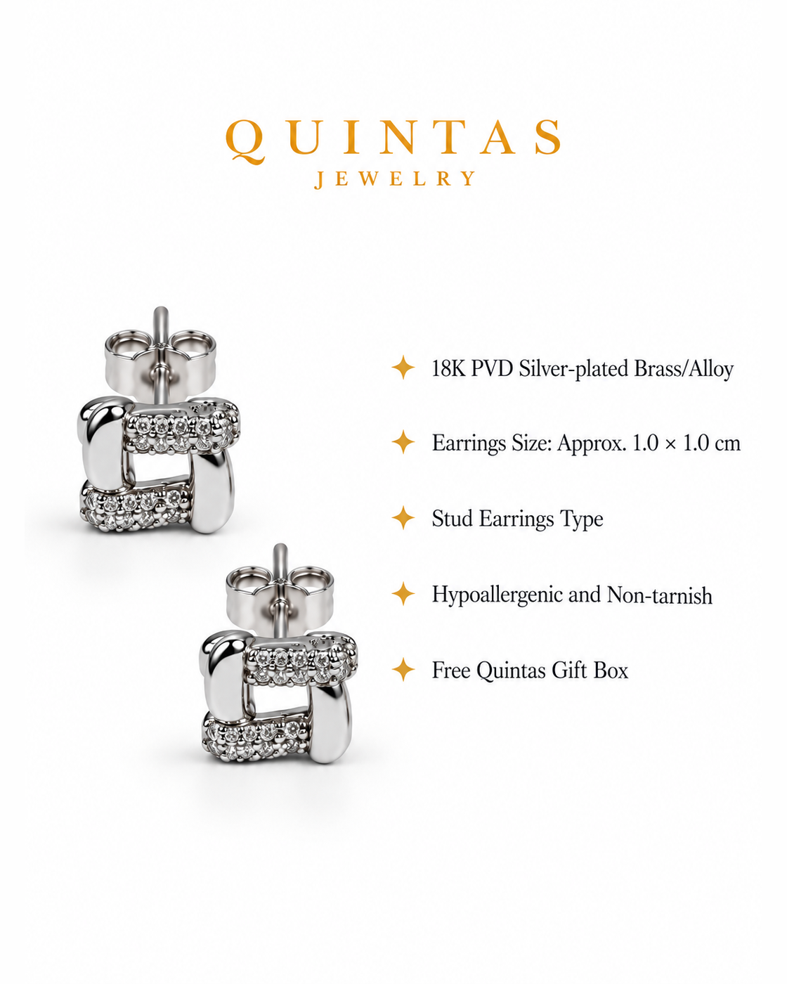 Avi Link Stud Earrings