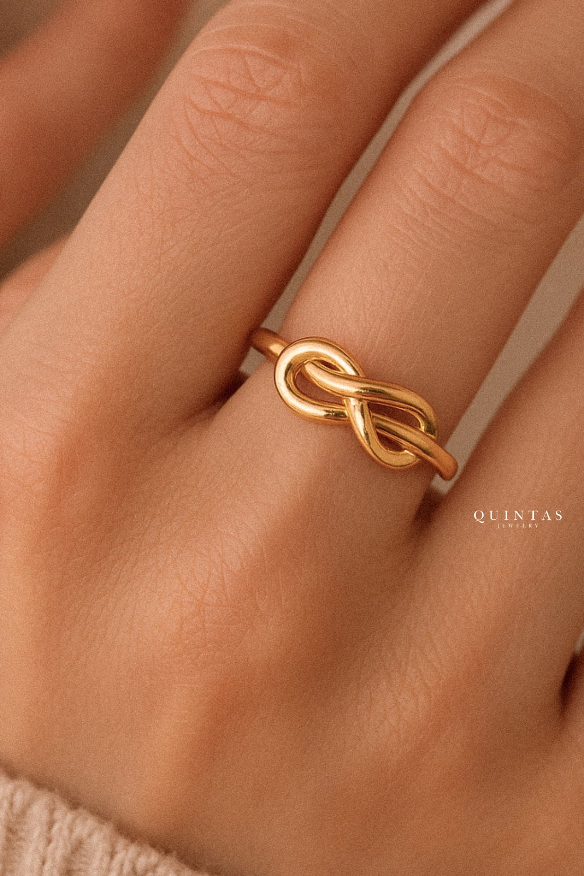 Infinity Gold Ring (Adjustable)