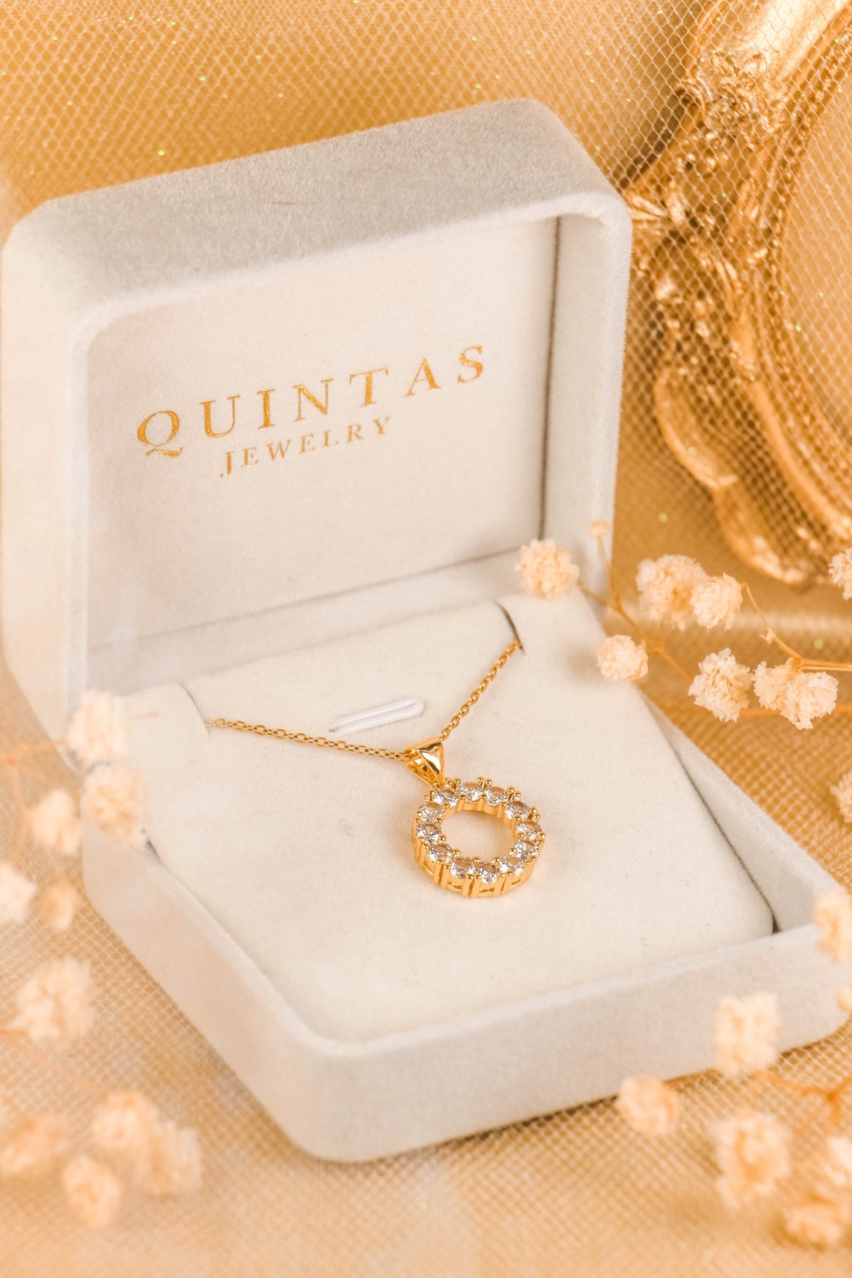 Elara Diamond Circle Necklace