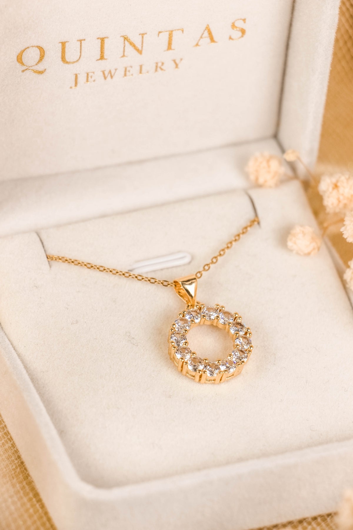 Elara Diamond Circle Necklace