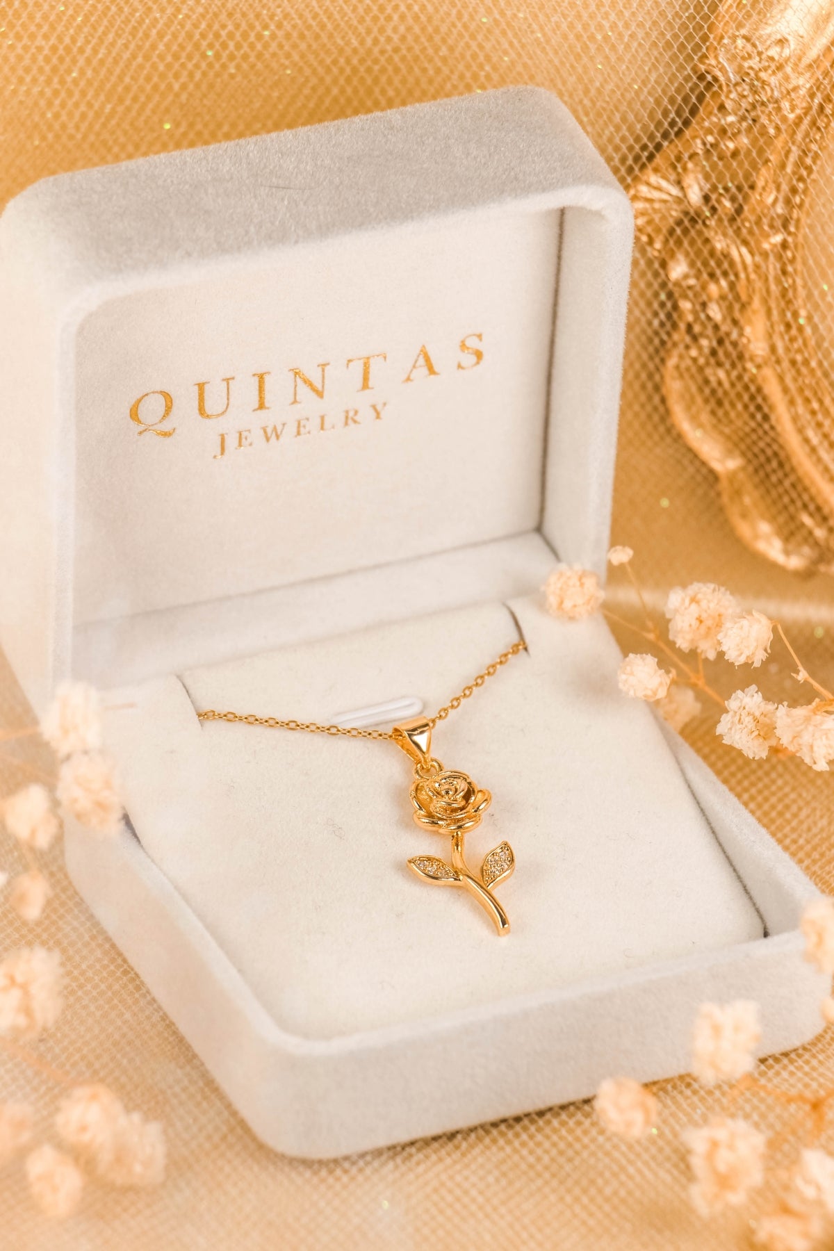 Golden Rose Necklace