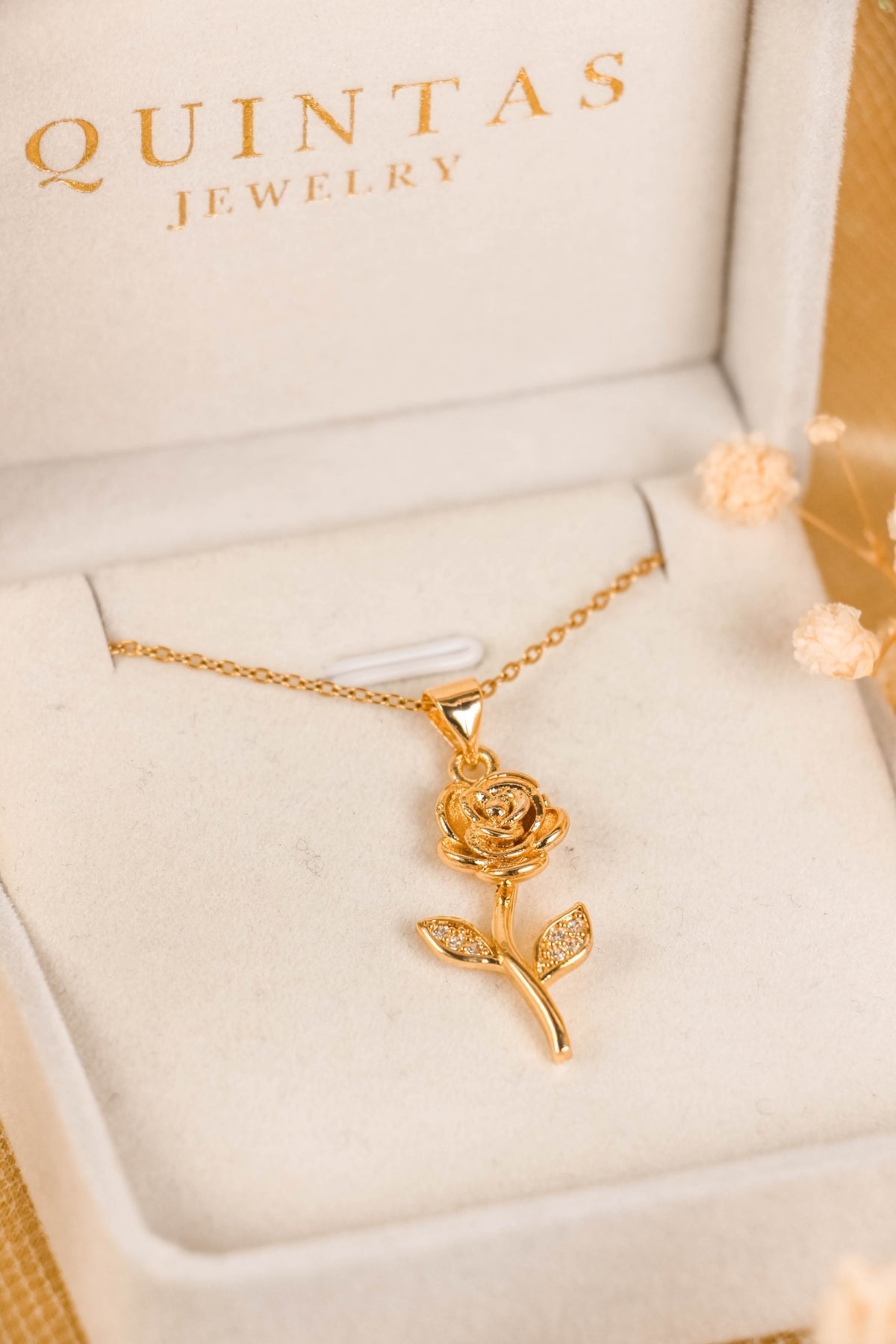 Golden Rose Necklace