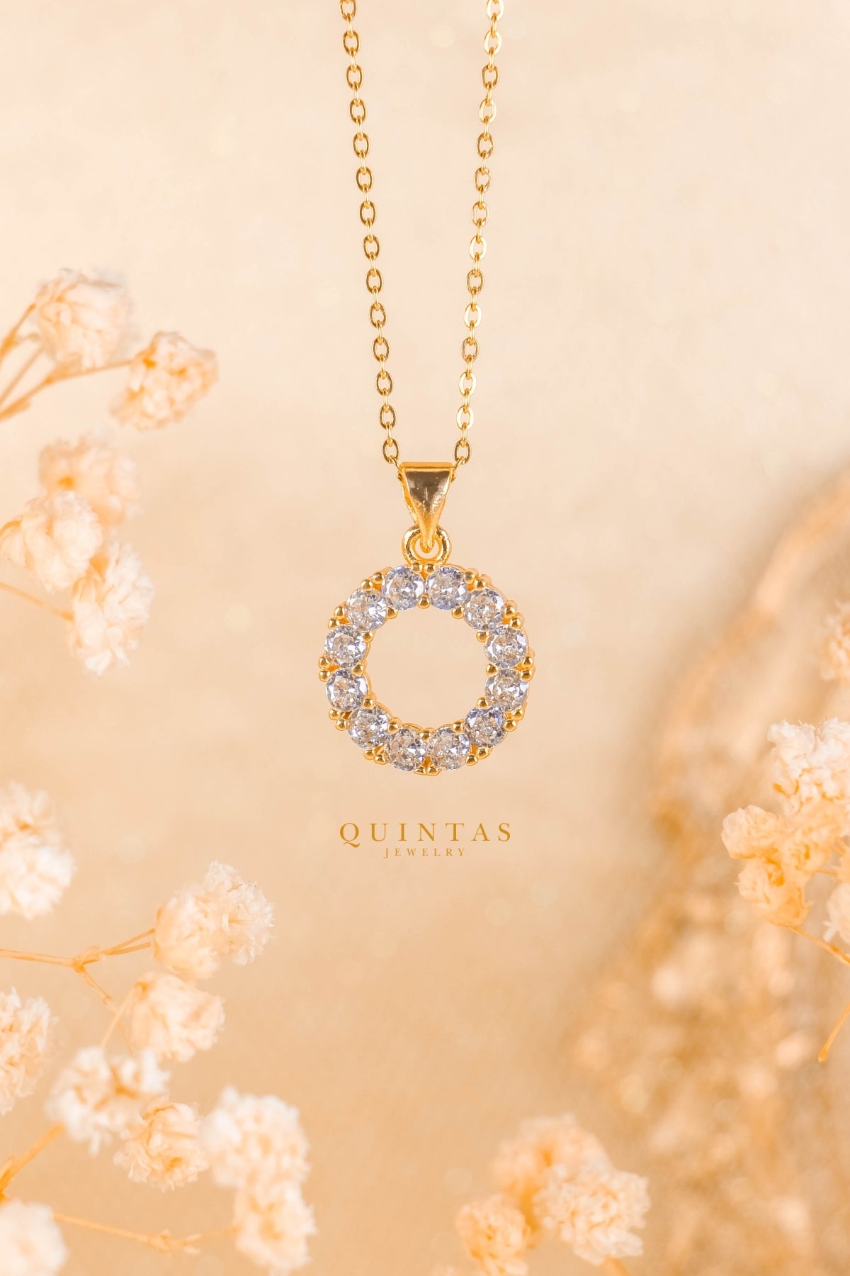 Elara Diamond Circle Necklace