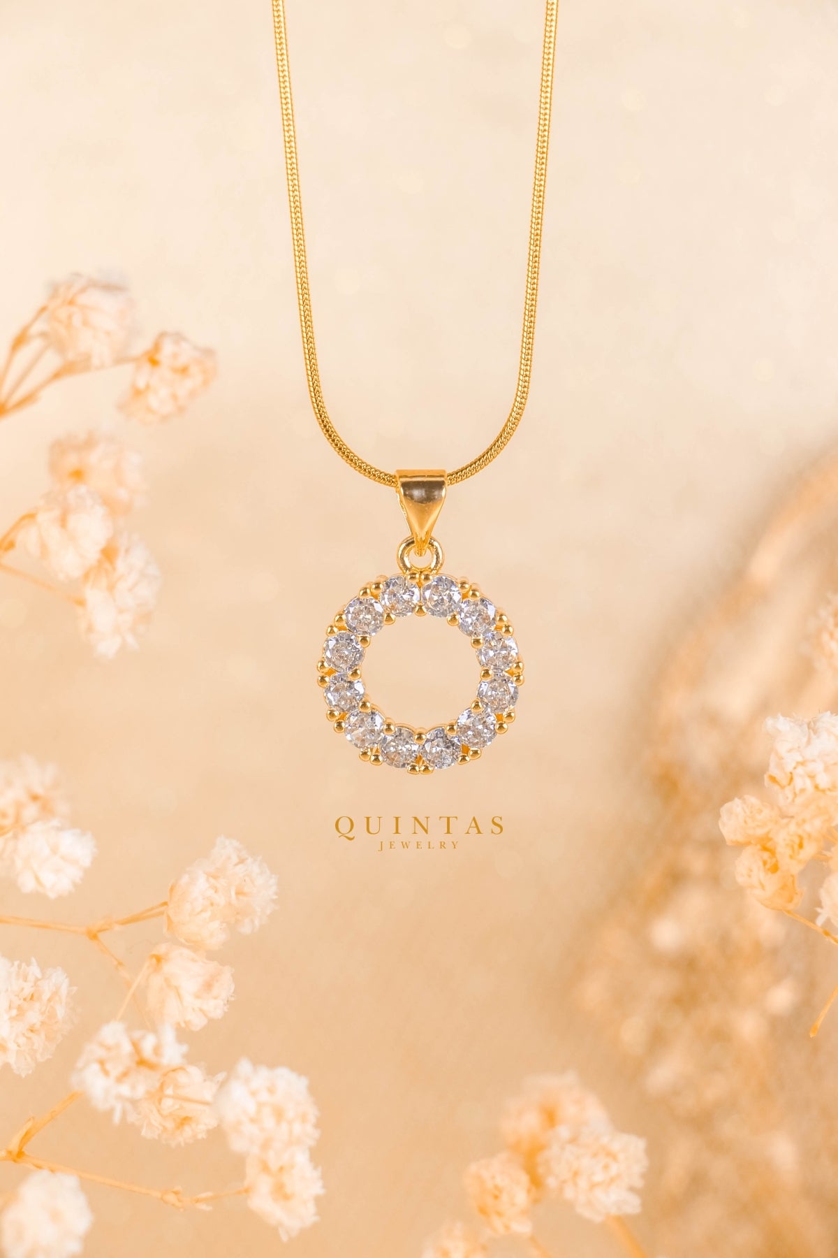 Elara Diamond Circle Necklace