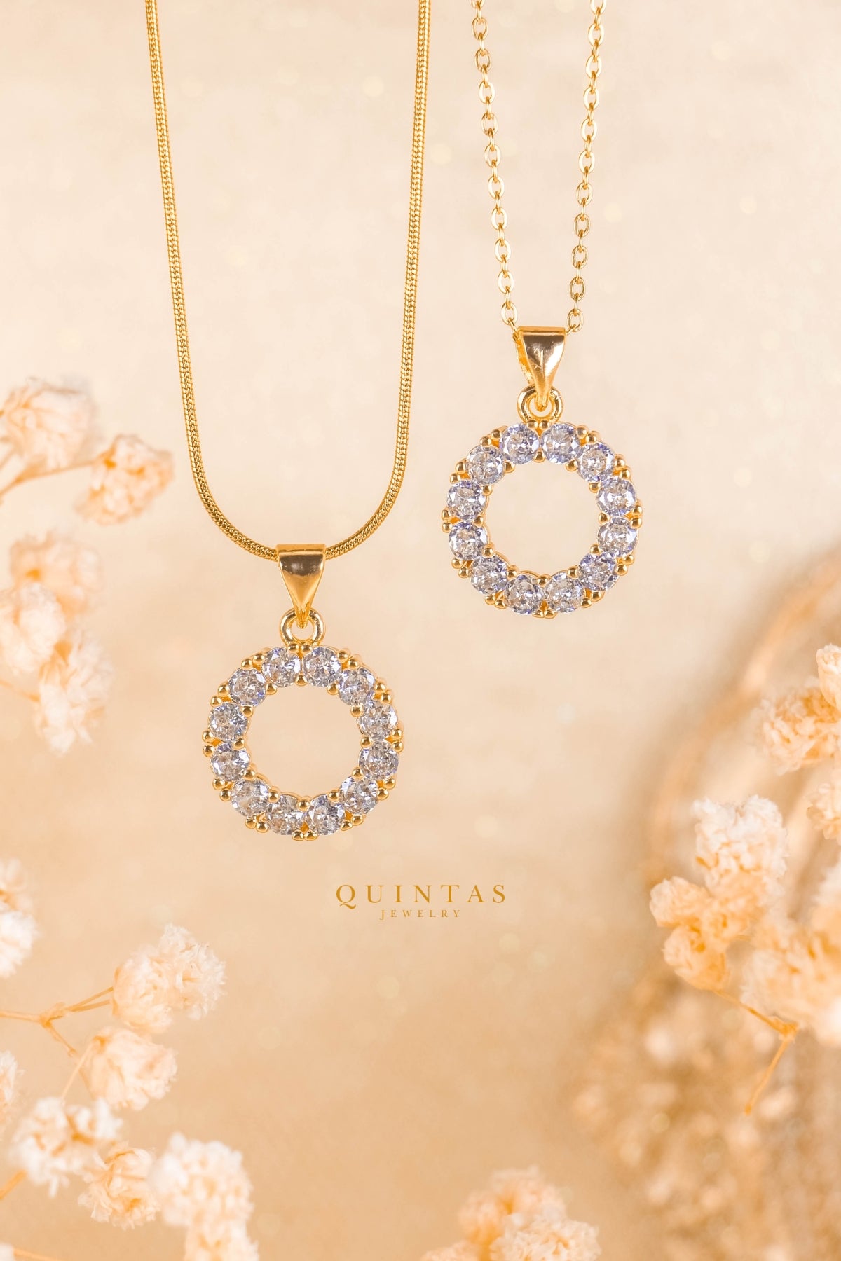 Elara Diamond Circle Necklace