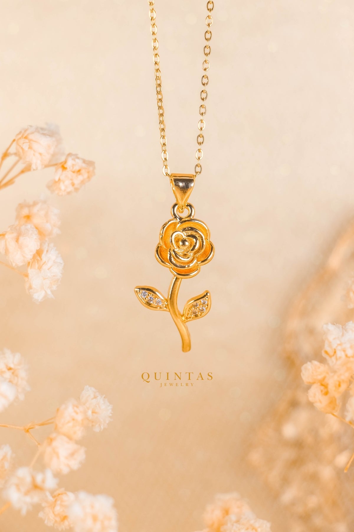 Golden Rose Necklace