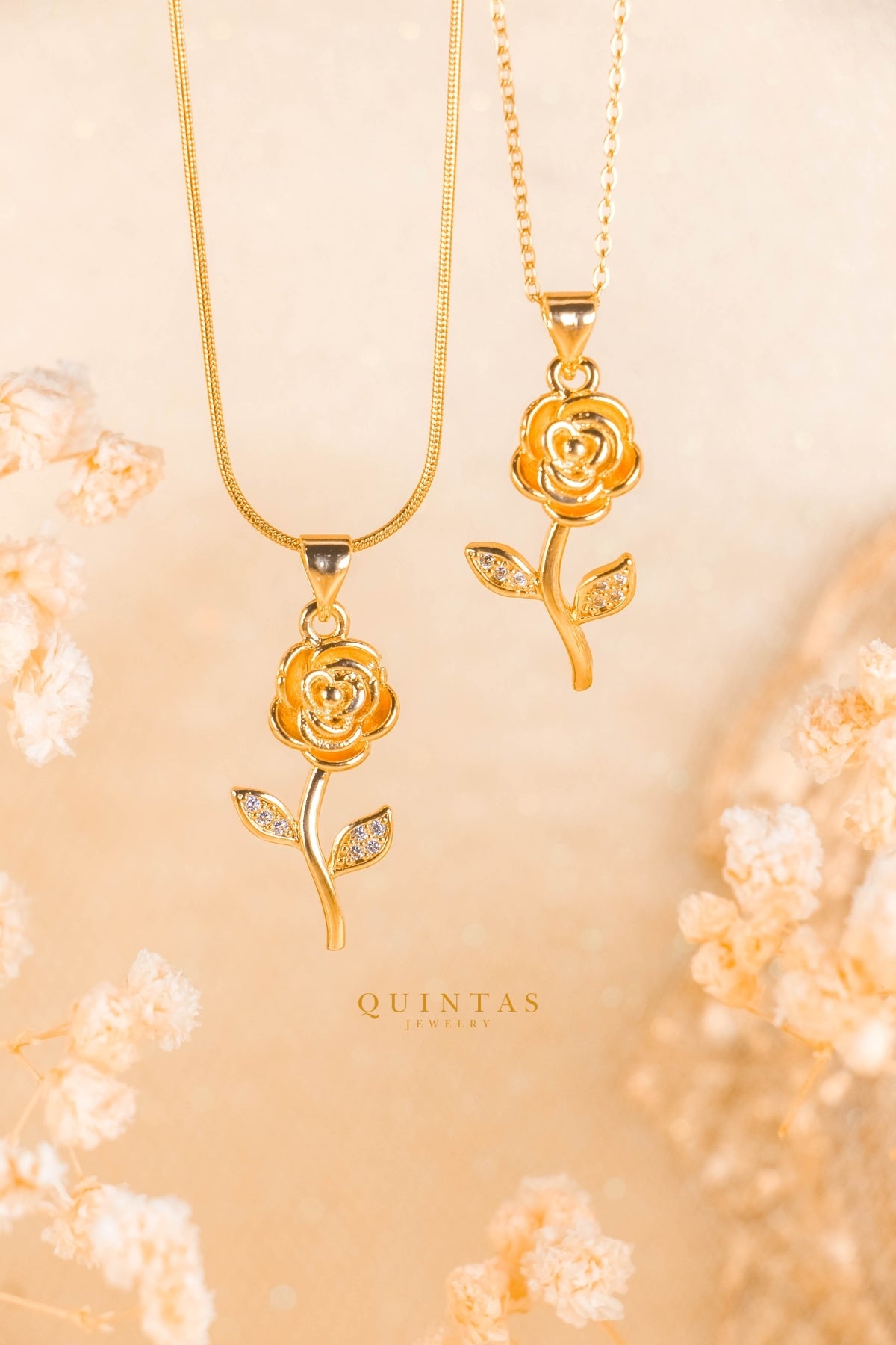 Golden Rose Necklace