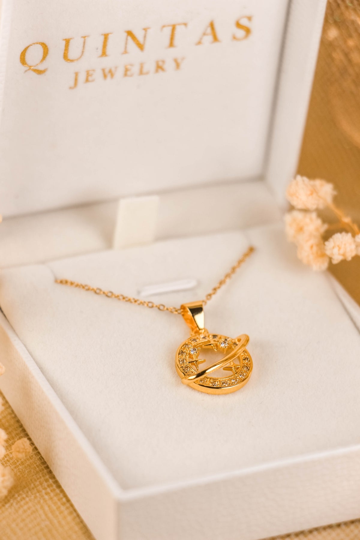 Saturn And Stars Necklace