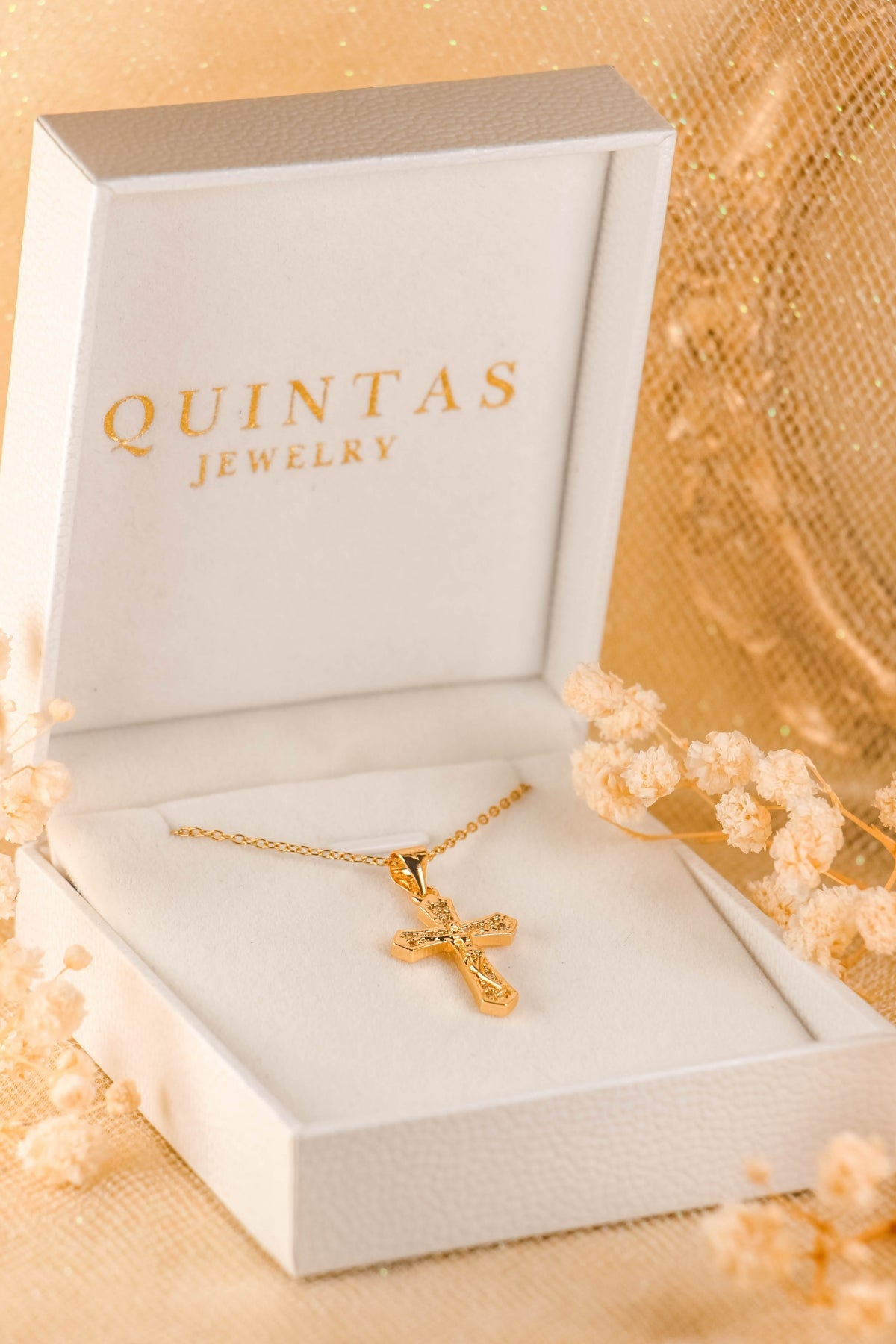 Christian's Rhinestone Cross Necklace