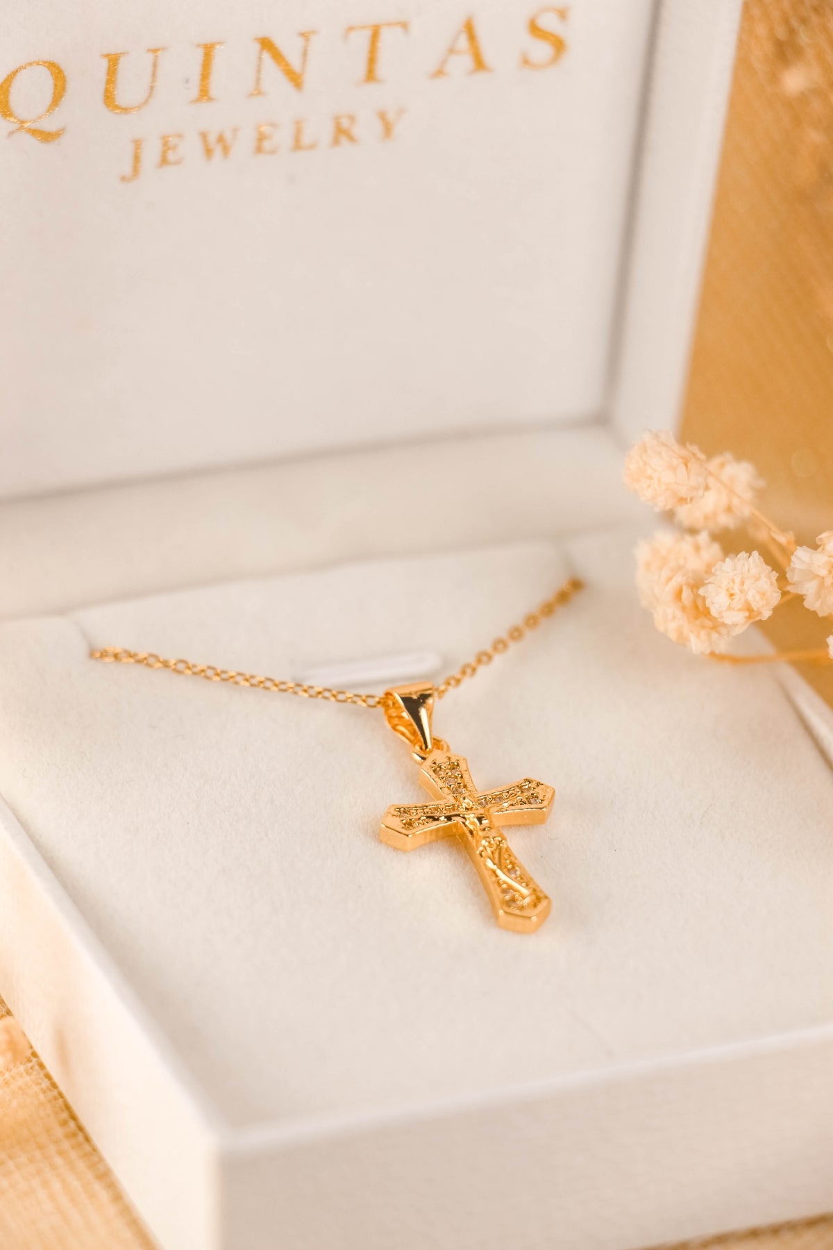 Christian's Rhinestone Cross Necklace