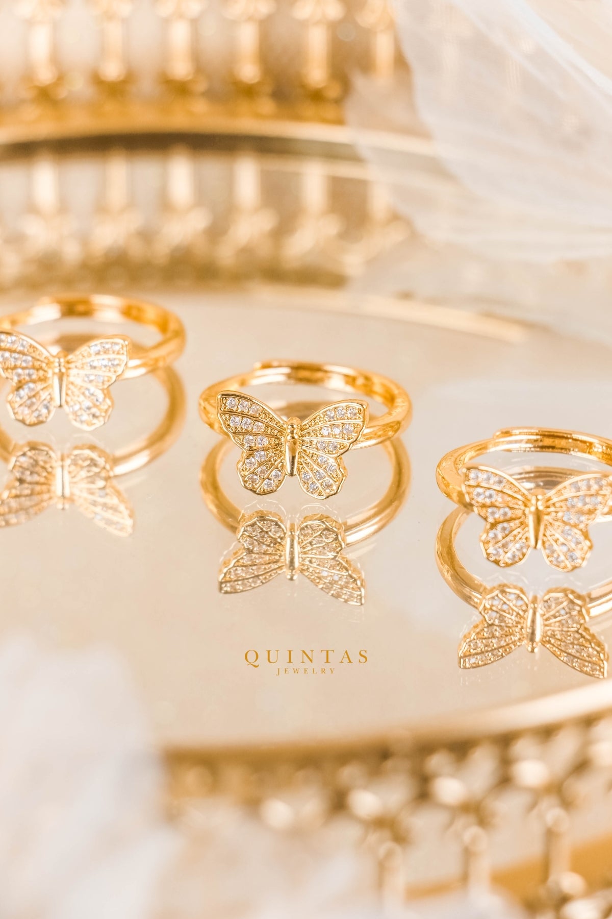 Caroline Butterfly Ring (Adjustable)