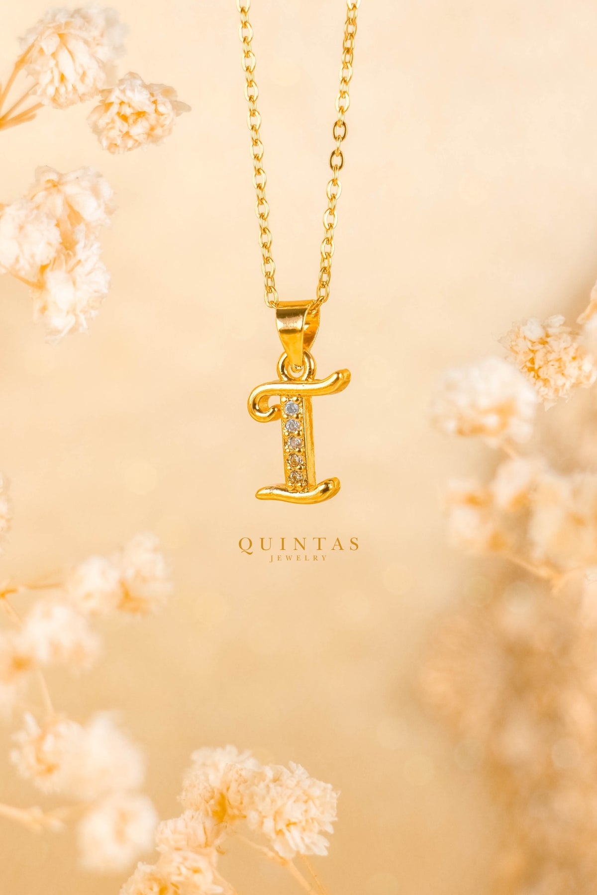 QUINTAS Letter Initial Necklace