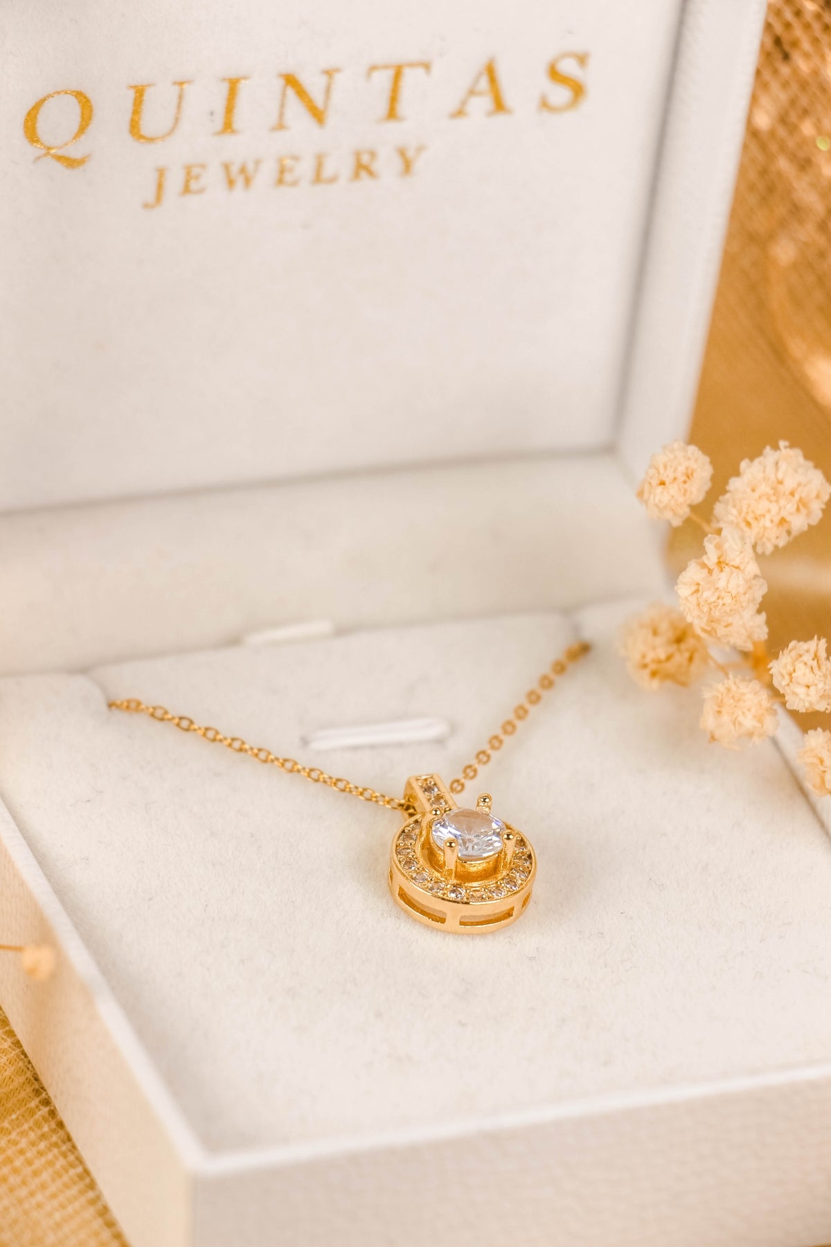 Diamond Halo Necklace