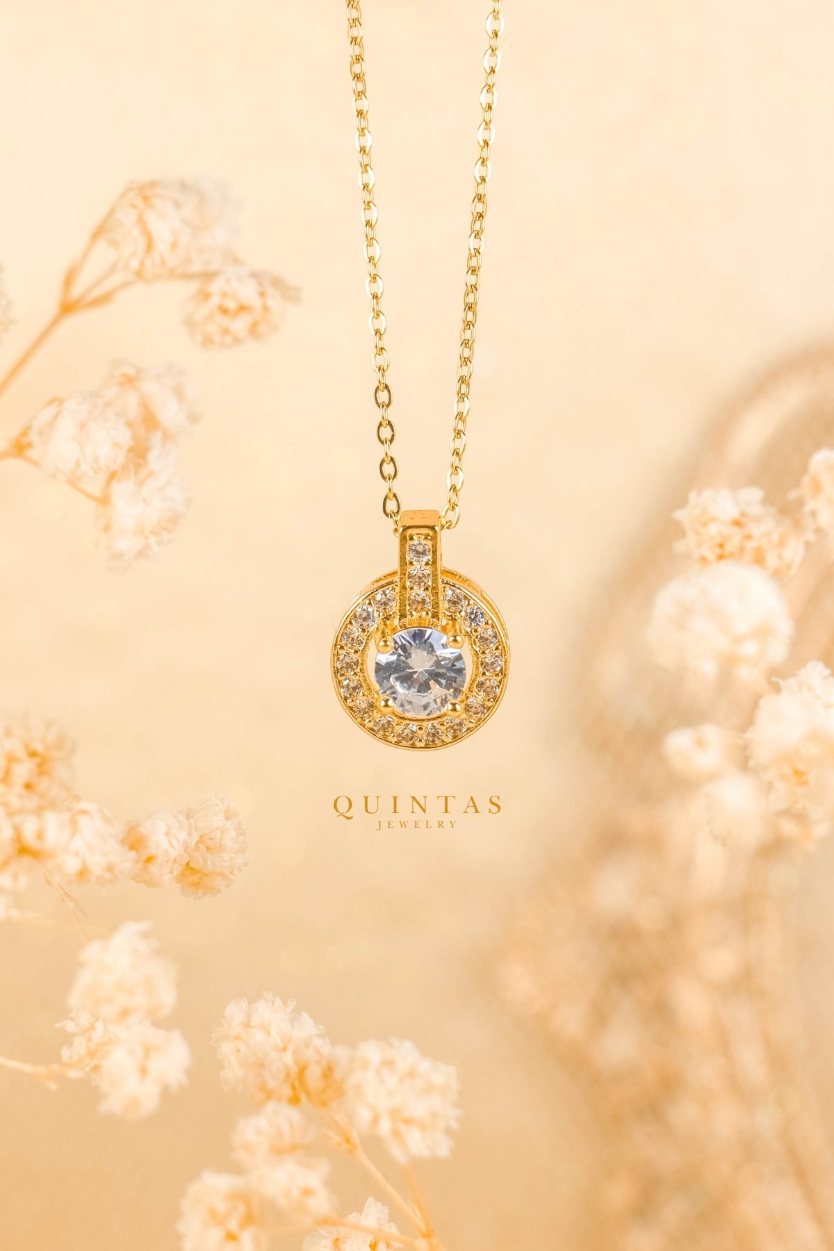 Diamond Halo Necklace