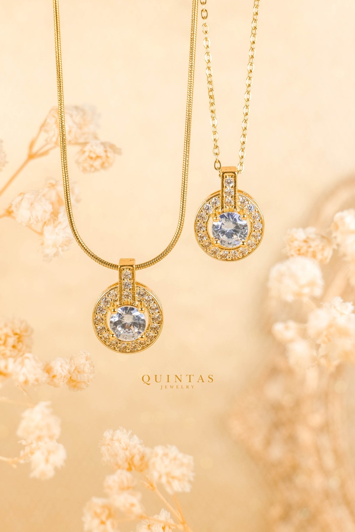 Diamond Halo Necklace