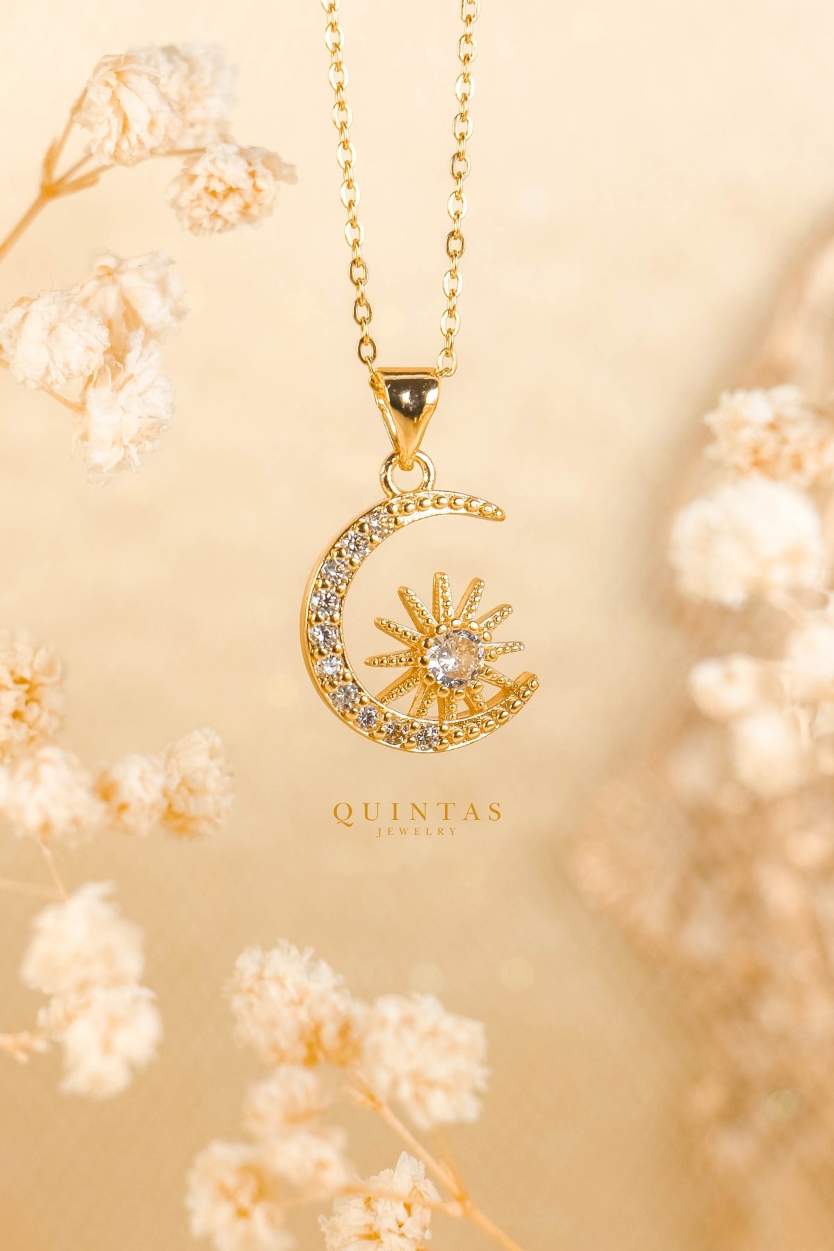 Aurelia Moon And Star Necklace