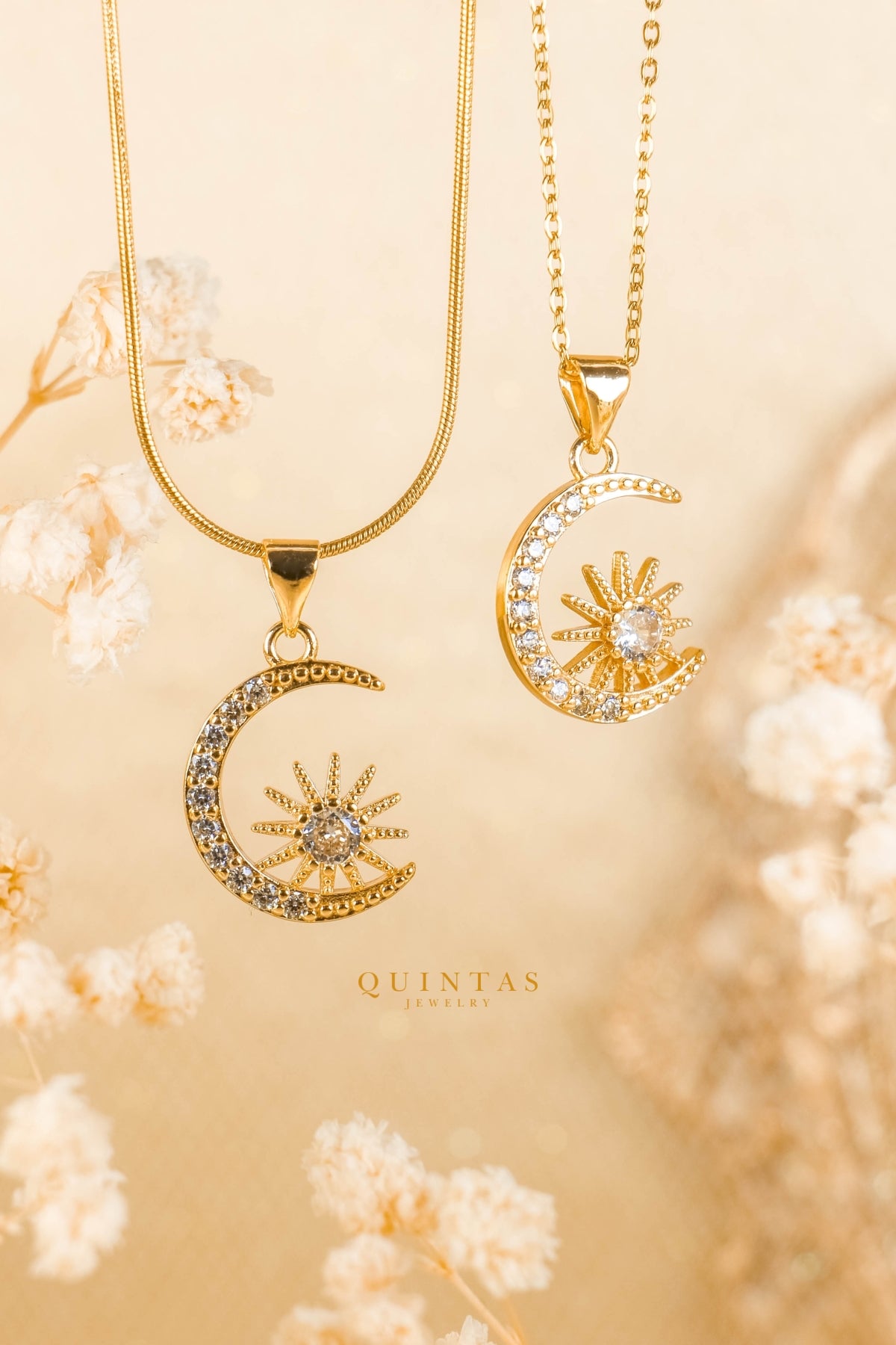 Aurelia Moon And Star Necklace