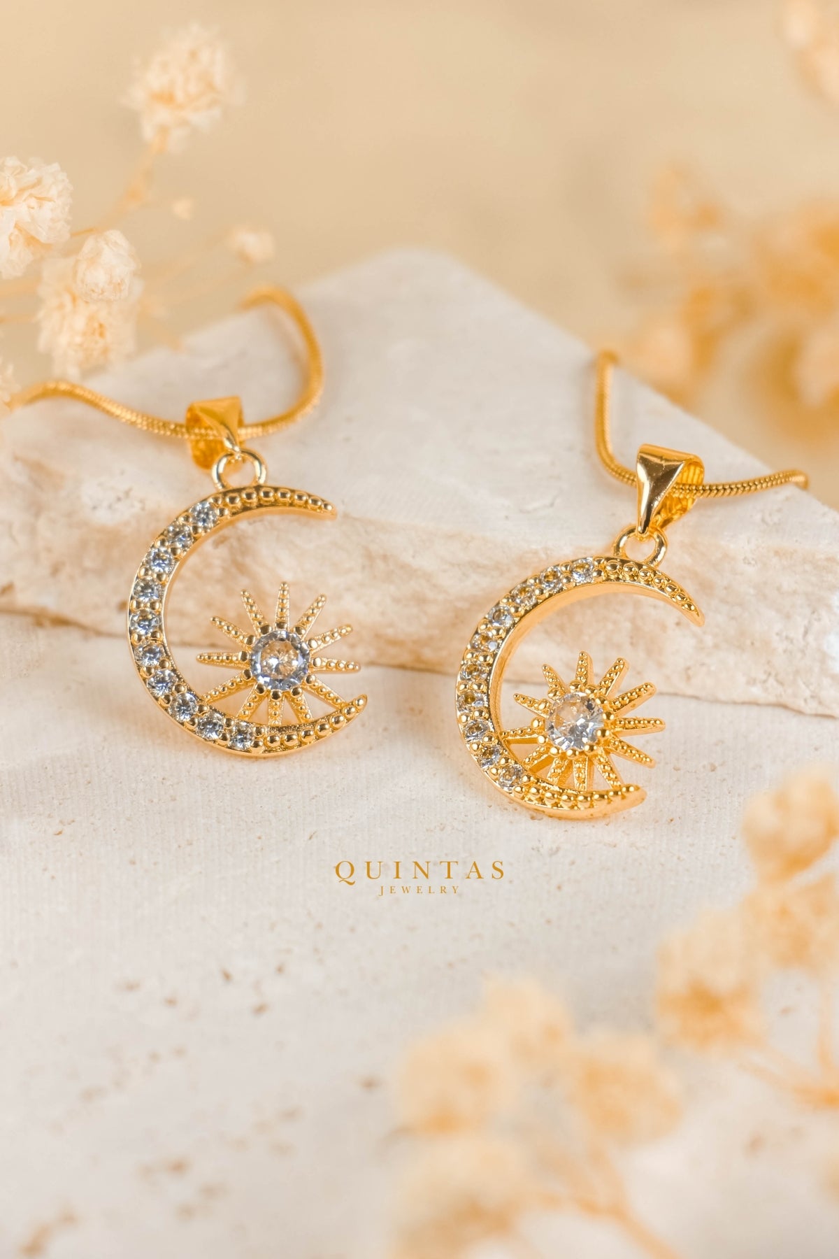 Aurelia Moon And Star Necklace