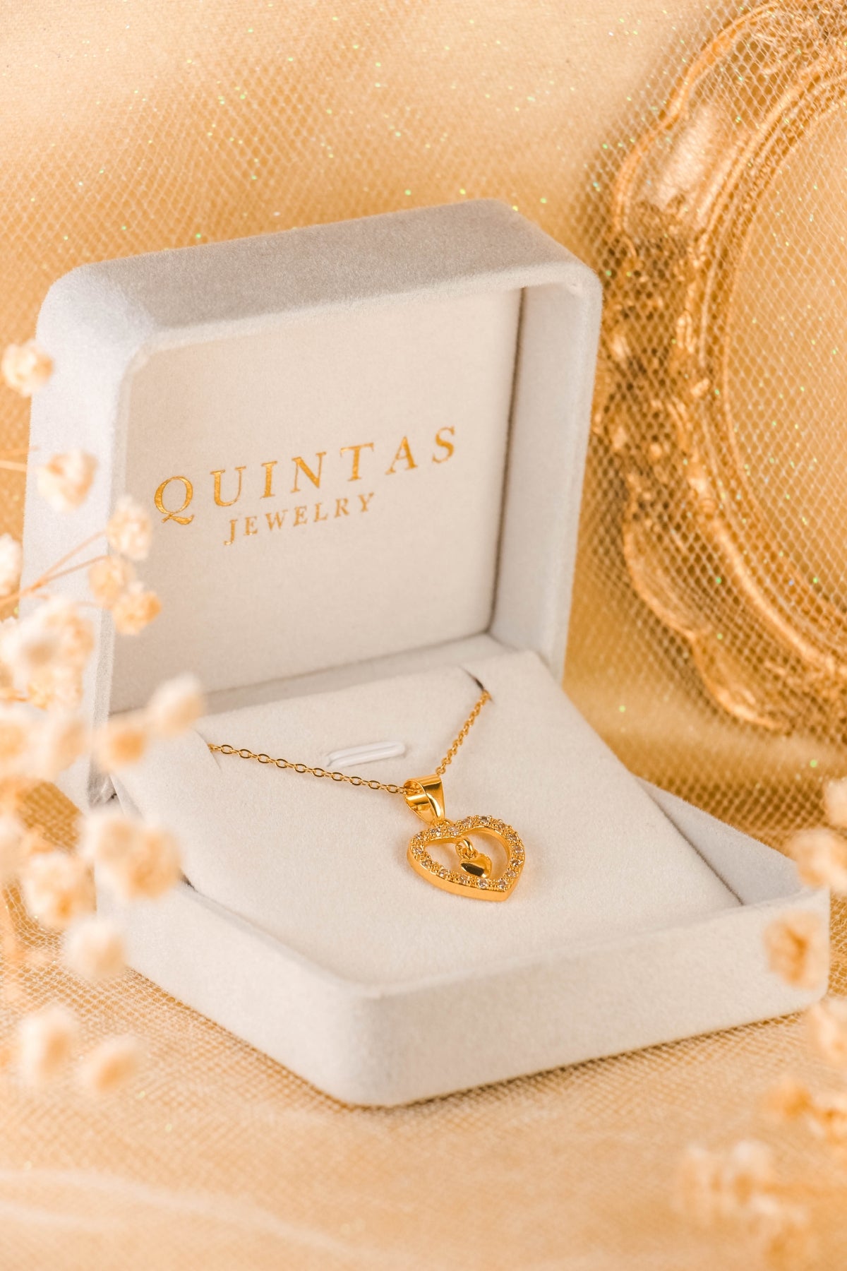 Audrey Sparkling Heart Necklace