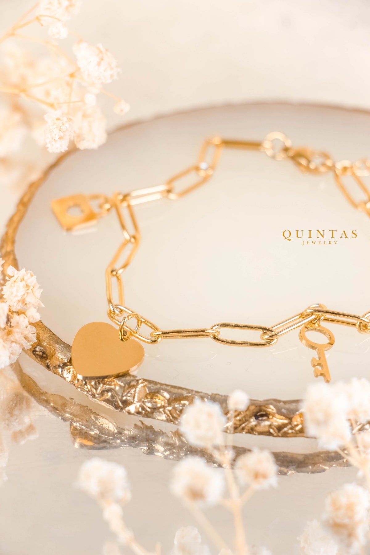 Key to My Heart Paperclip Bracelet