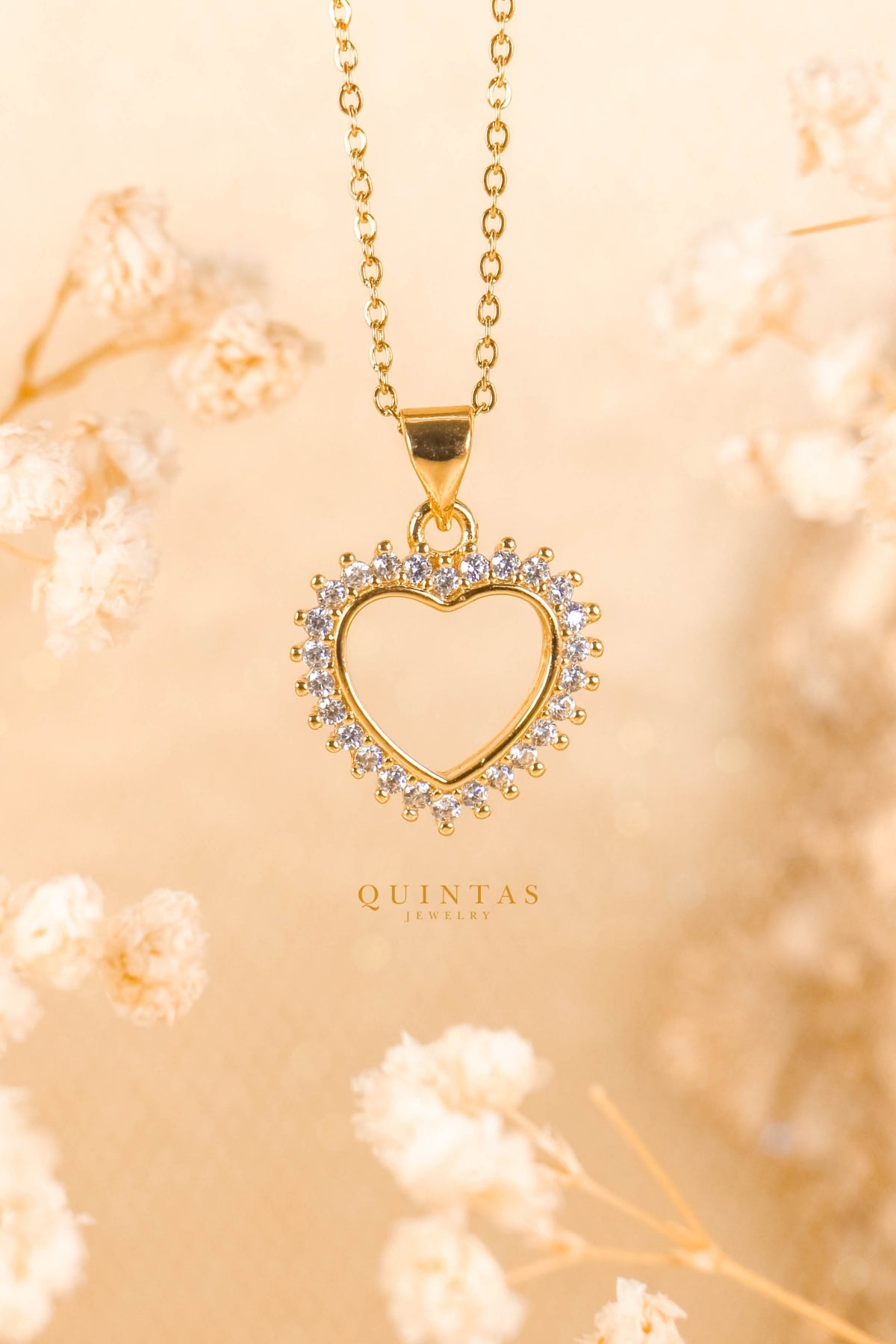 Diana Heart Crystals Necklace