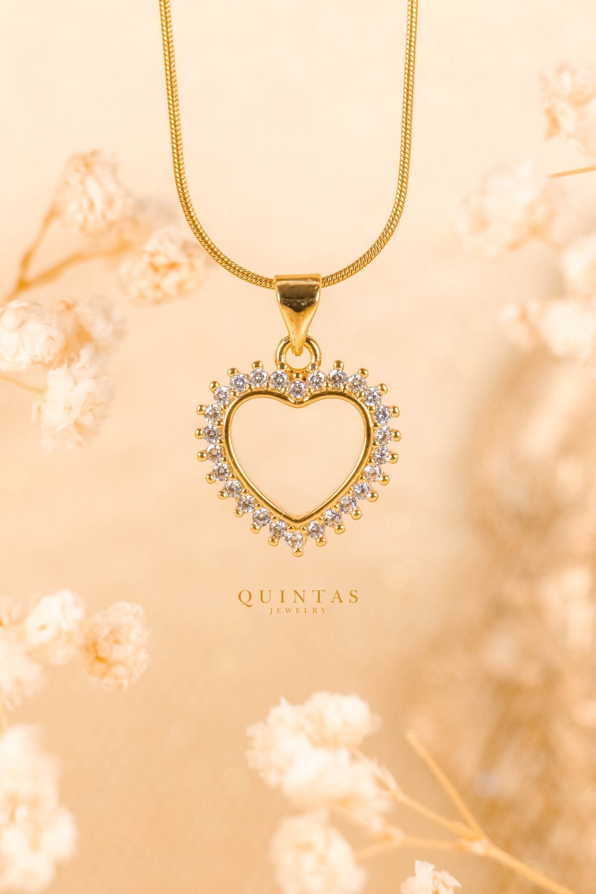 Diana Heart Crystals Necklace