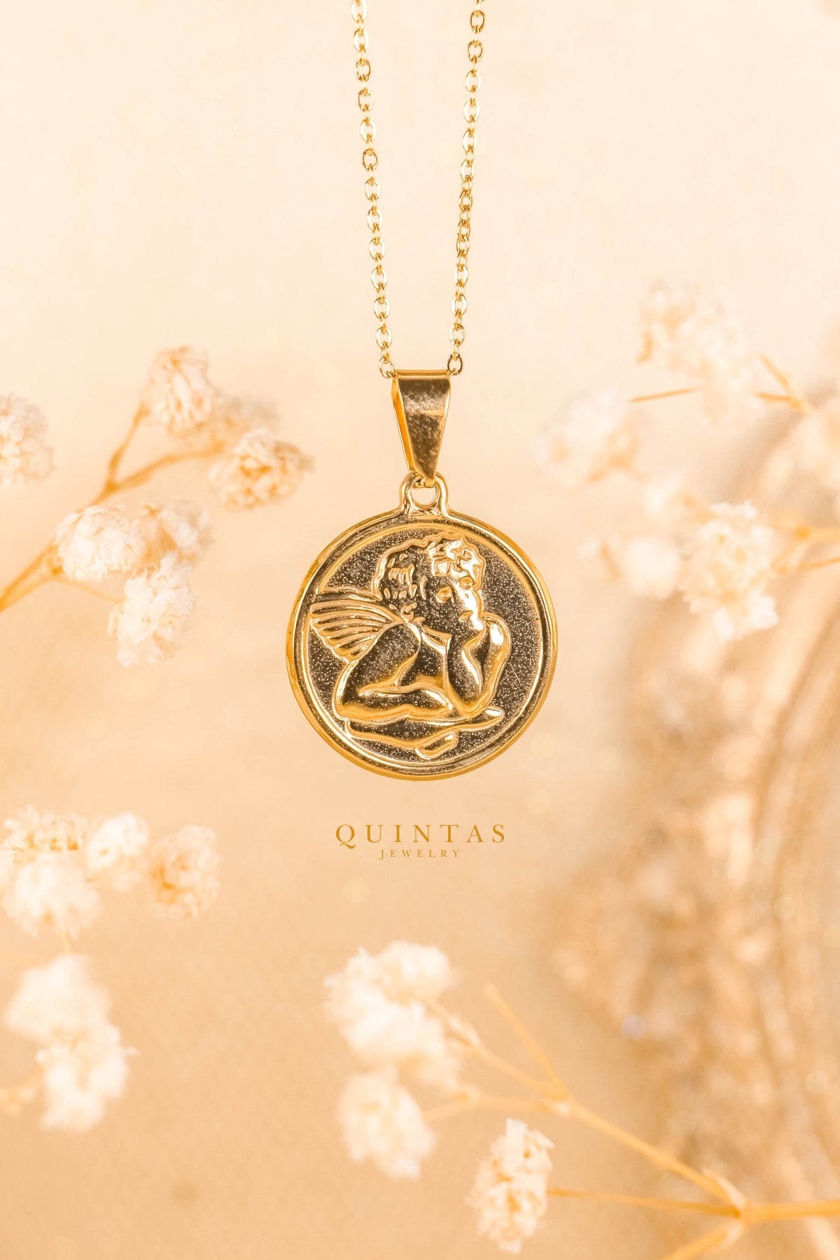 Guardian Angel Medallion Necklace